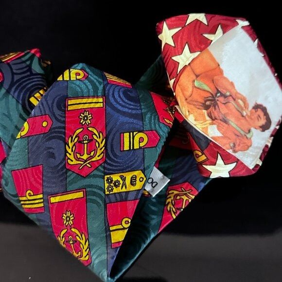 Dolce & Gabbana Dolce & Gabbana Tie Extraordinary Peek a Boo Pin Up Girl Med Size ONE SIZE - 5 Thumbnail