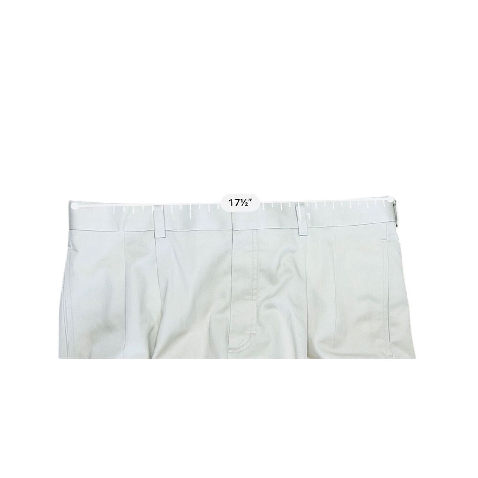 L.L. Bean L.L. Bean Wrinkle Free Off White Pleated Chino Pant 35/29 Size US 35 - 6 Thumbnail