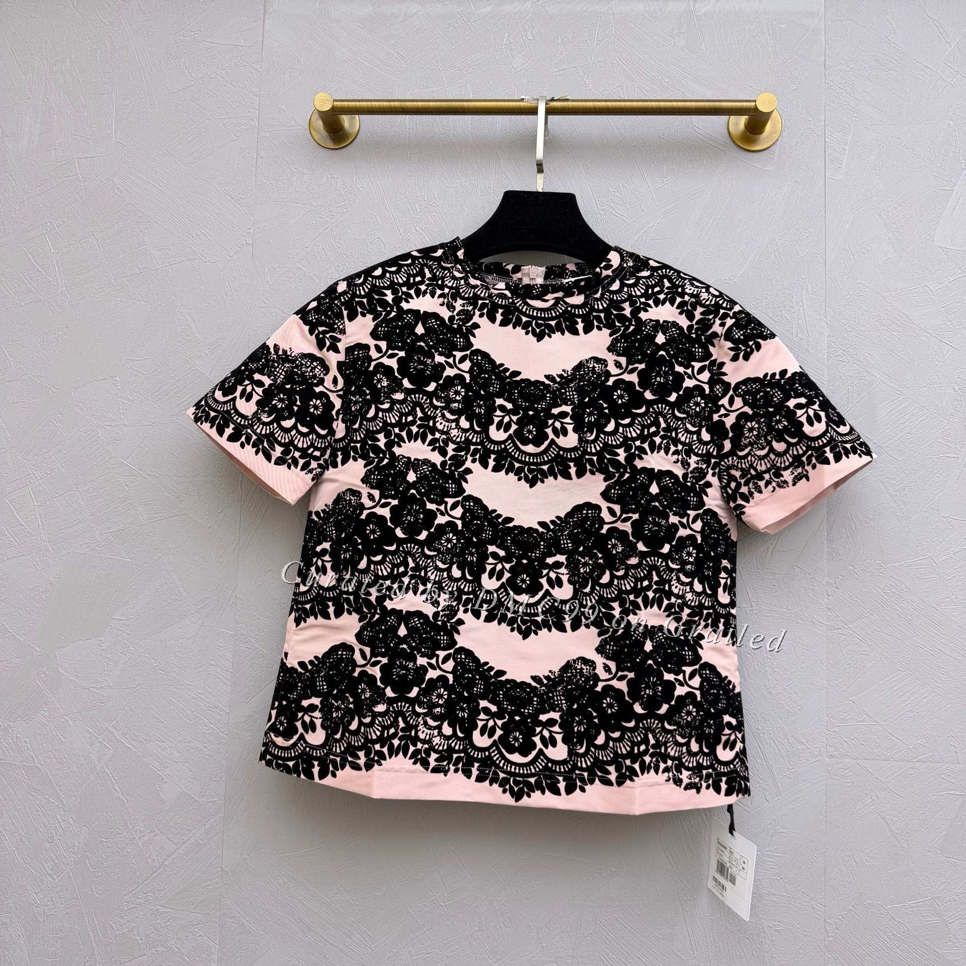 Valentino Valentino Flocked Floral Patchwork Short Top Size S / US 4 / IT 40 - 1 Thumbnail