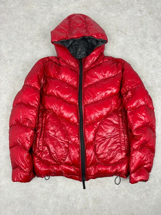 Armani Collezioni Armani Collezioni Grey Red Nylon Reversible Quilted Puffer Jacket Size US M / EU 48-50 / 2 - 1 Thumbnail