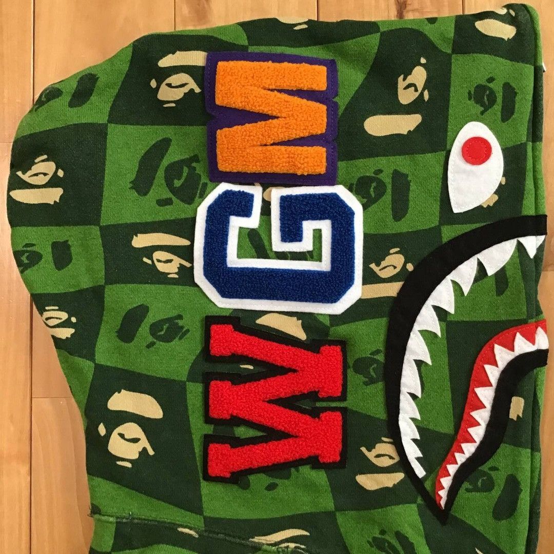 Bape BAPE FACE Logo Distortion Shark Full Zip Hoodie APE Size US M / EU 48-50 / 2 - 4 Thumbnail
