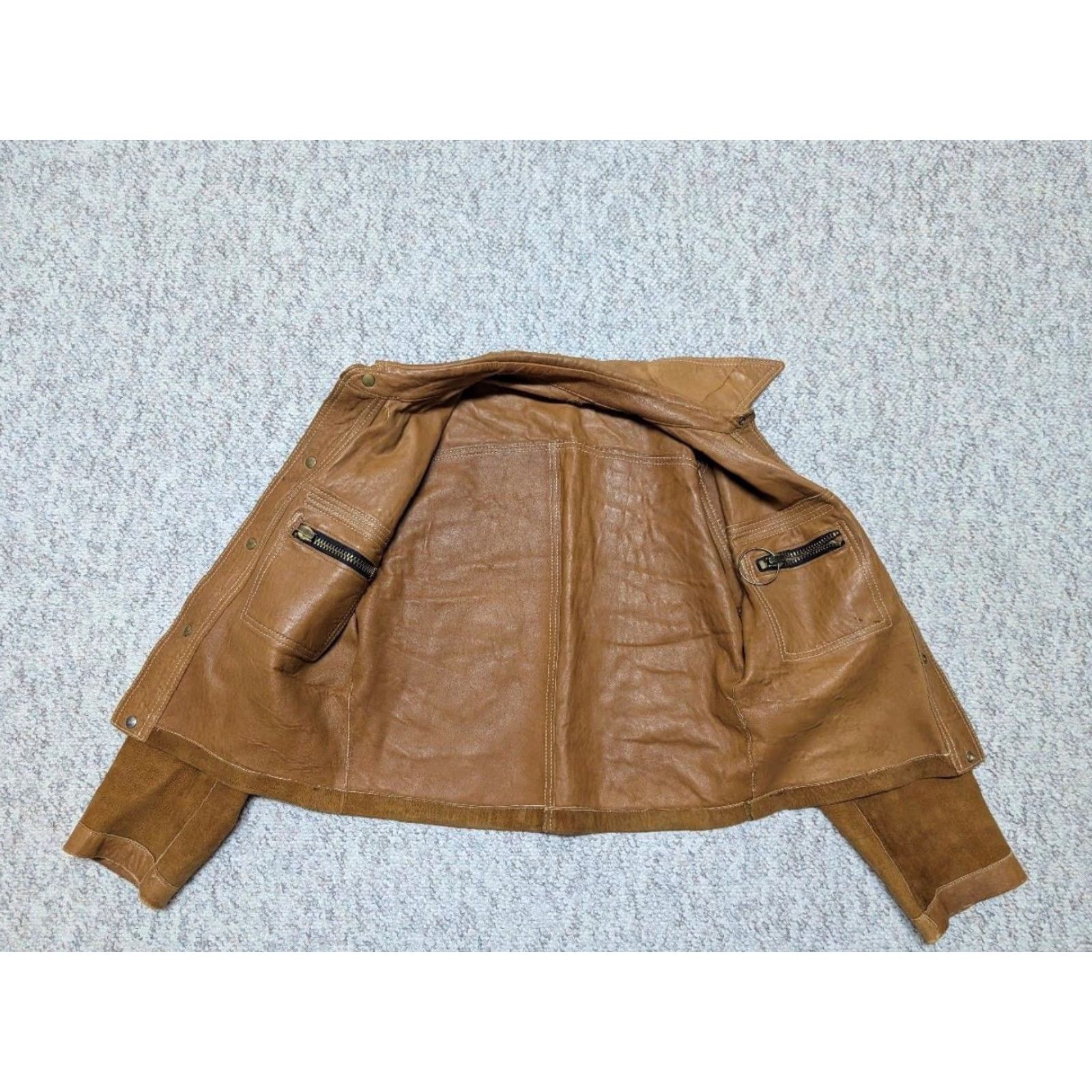 Vintage VINTAGE western suede cowhide leather XXS jacket Trucker cowboy east west -unisex- Adults 2XS brown leather jacket western 1970s vintage style Size US XXS / EU 40 - 3 Thumbnail