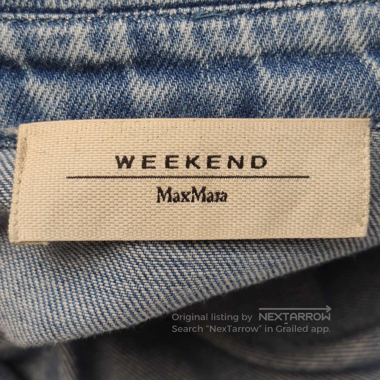 Japanese Brand Oversized Cropped Denim Jacket with Pockets. Size M / US 6-8 / IT 42-44 - 4 Thumbnail