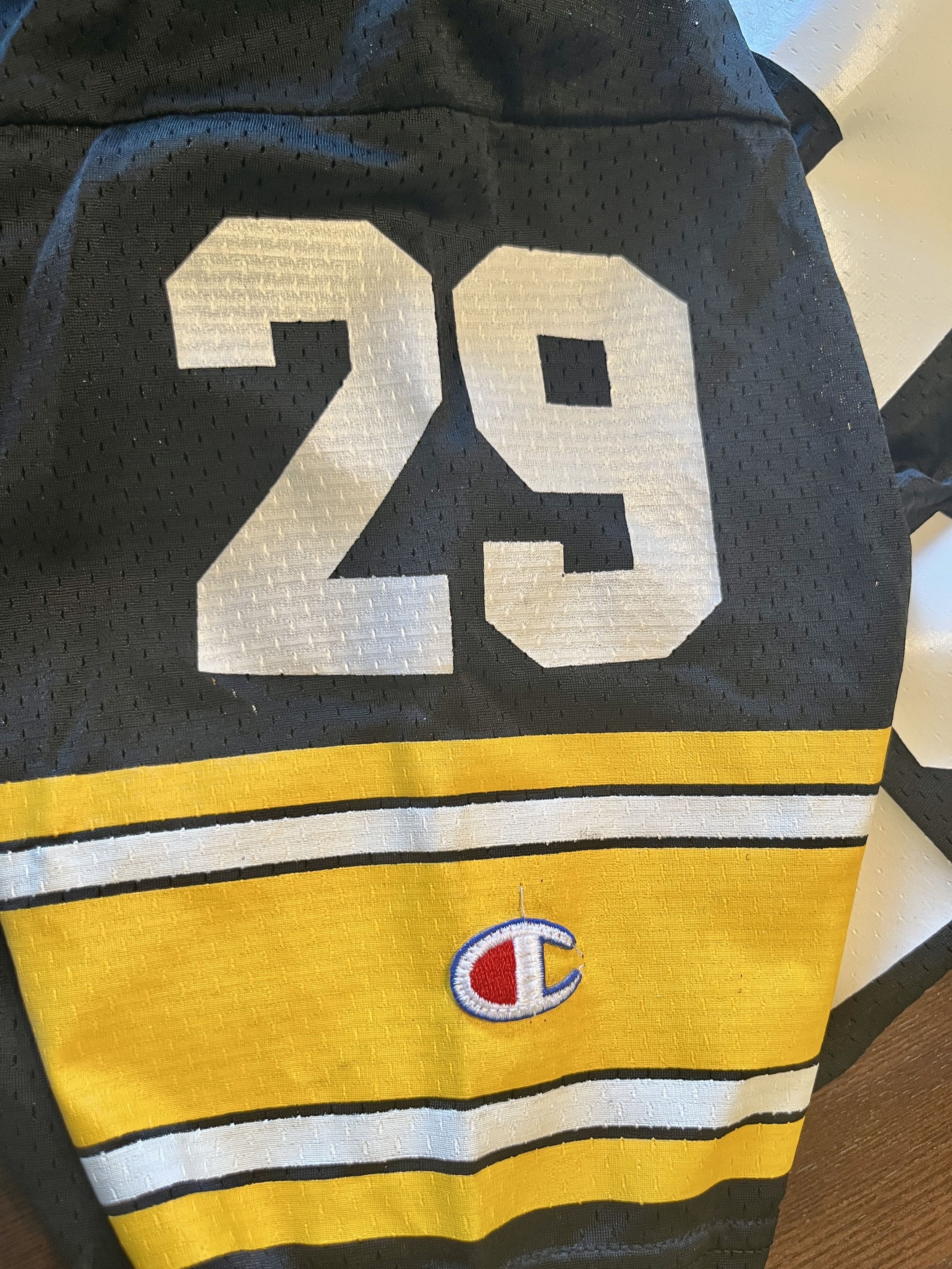 Champion Steelers 90s Vintage Barry Foster Signed Jersey & Ball Set Size US M / EU 48-50 / 2 - 9 Thumbnail