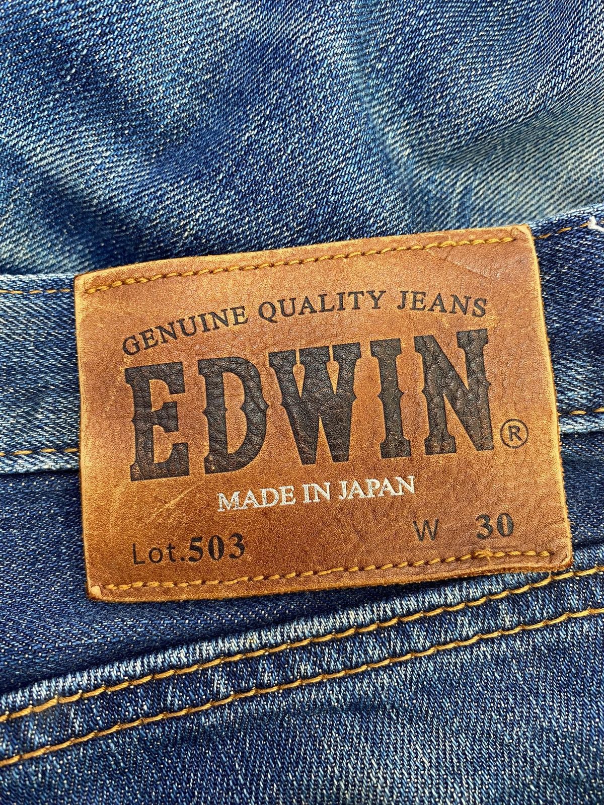 Edwin Edwin 503 Whiskers Ripped Style Loose Jeans Size US 32 / EU 48 - 12 Thumbnail