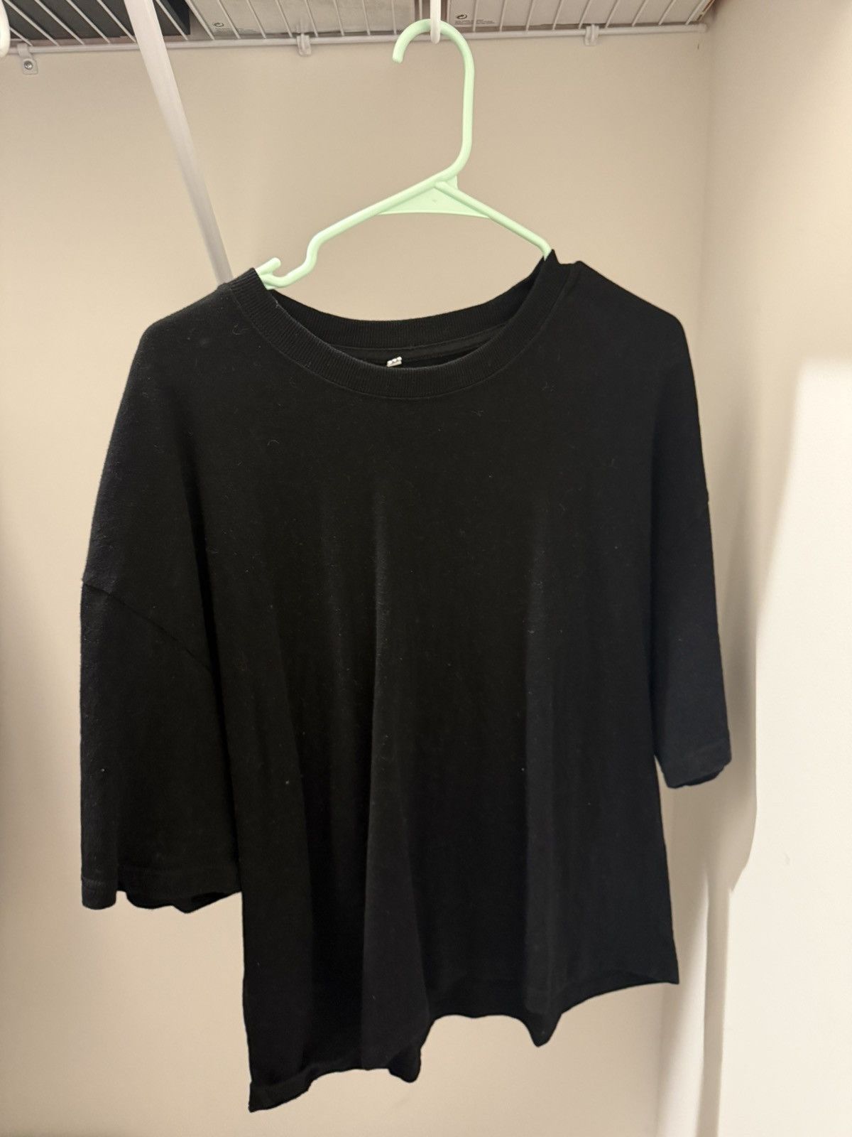 Other Plain Black Cropped Baggy Tee Size US M / EU 48-50 / 2 - 1 Thumbnail