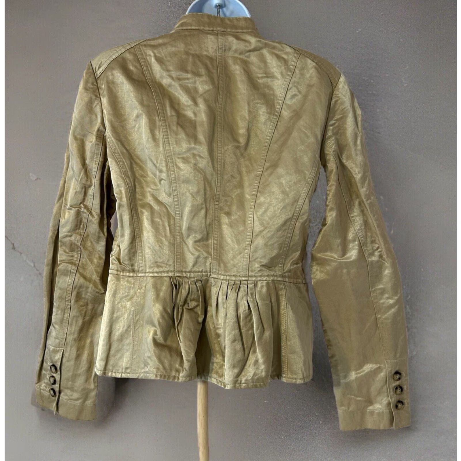 Michael Kors VINTAGE Michael Kors Jacket Women M Gold Button Up Pockets Casual Party/Cocktail Workwear Size M / US 6-8 / IT 42-44 - 6 Thumbnail