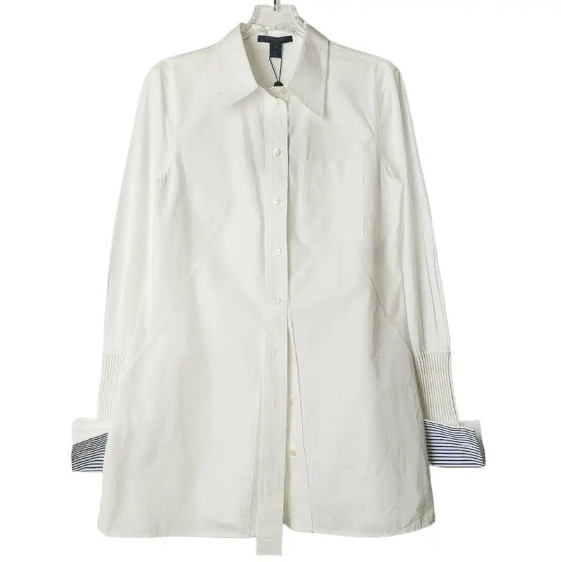 Louis Vuitton Louis Vuitton White Cotton Women's Shirt 0089 Size M / US 6-8 / IT 42-44 - 1 Thumbnail