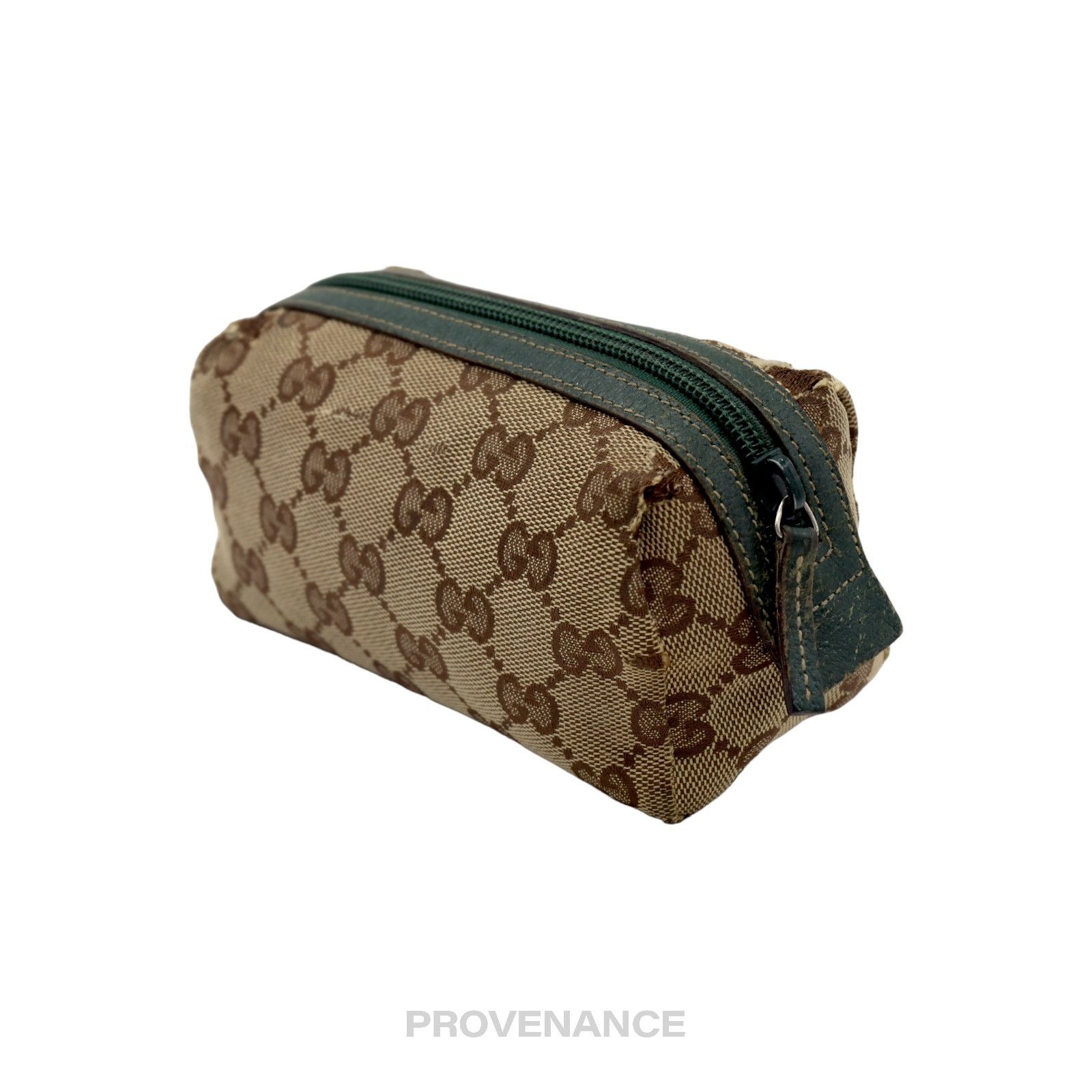 Gucci 🔴 Gucci Zip Pouch - GG Canvas Forest Green Size ONE SIZE - 4 Thumbnail