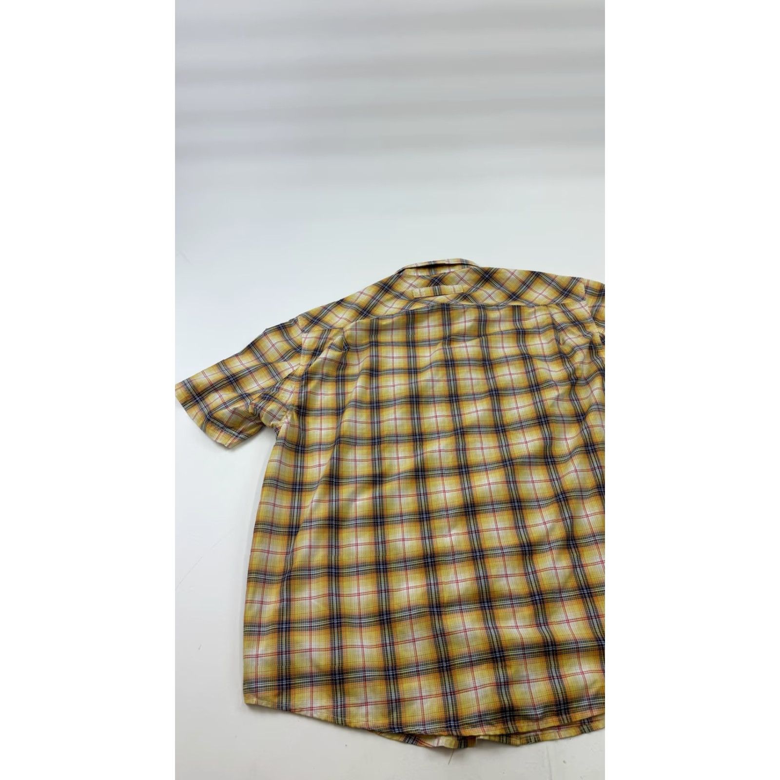 Duluth Trading Company Duluth Trading Co Shirt Mens XL Yellow Plaid Short Sleeve Button Front Casual Size US XL / EU 56 / 4 - 6 Thumbnail