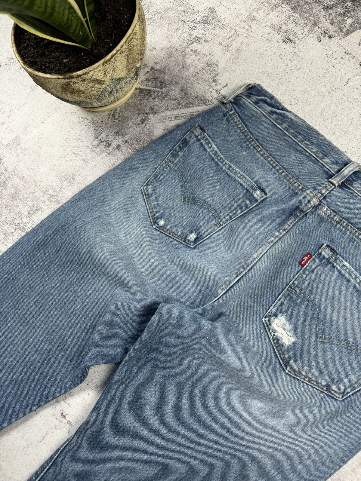 Levi's Vintage Levis 501 Distressed Y2K Avant Garde Pants Jeans Size US 30 / EU 46 - 13 Thumbnail