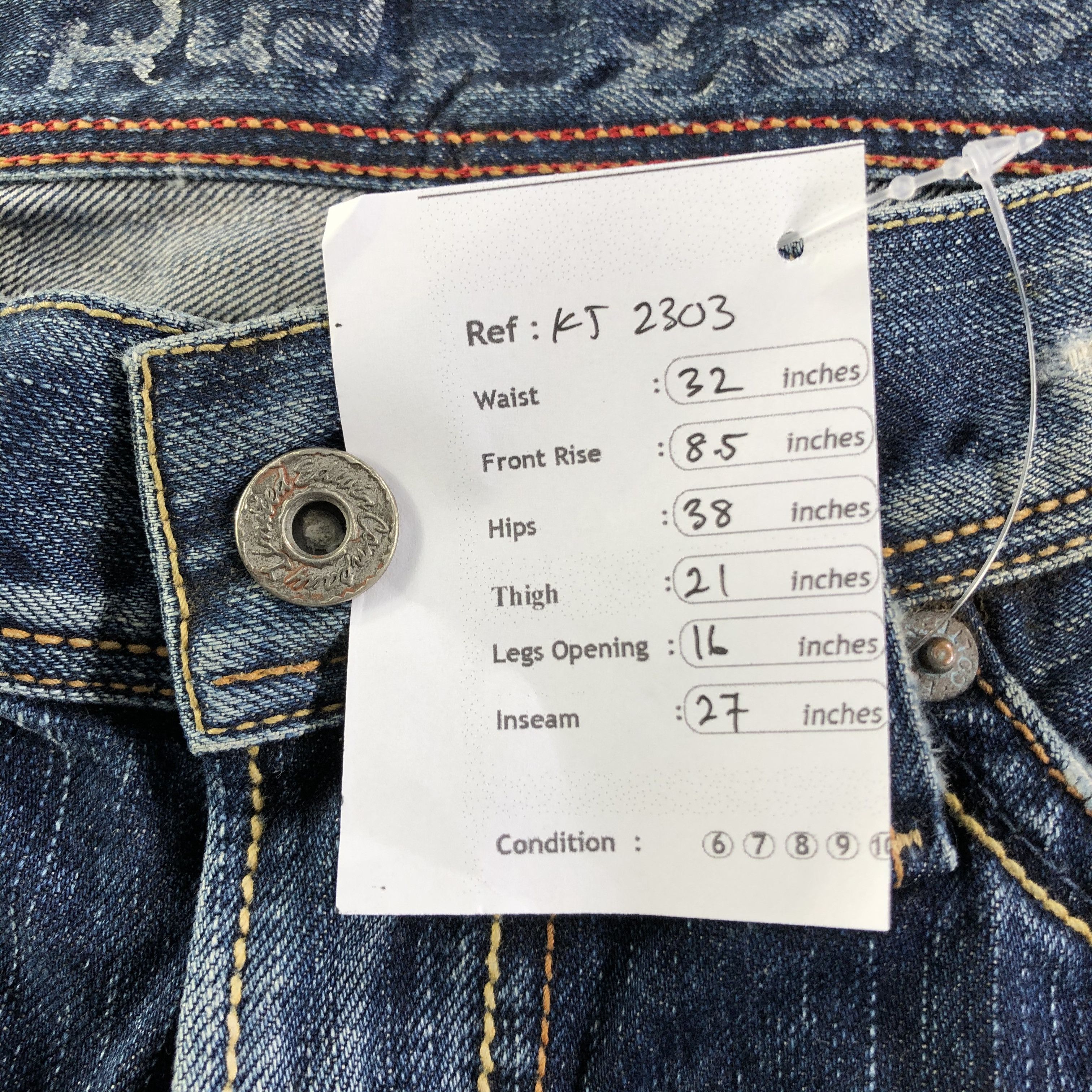 Edwin Vintage Edwin Jeans Blue Denim KJ2303 Size US 30 / EU 46 - 10 Thumbnail