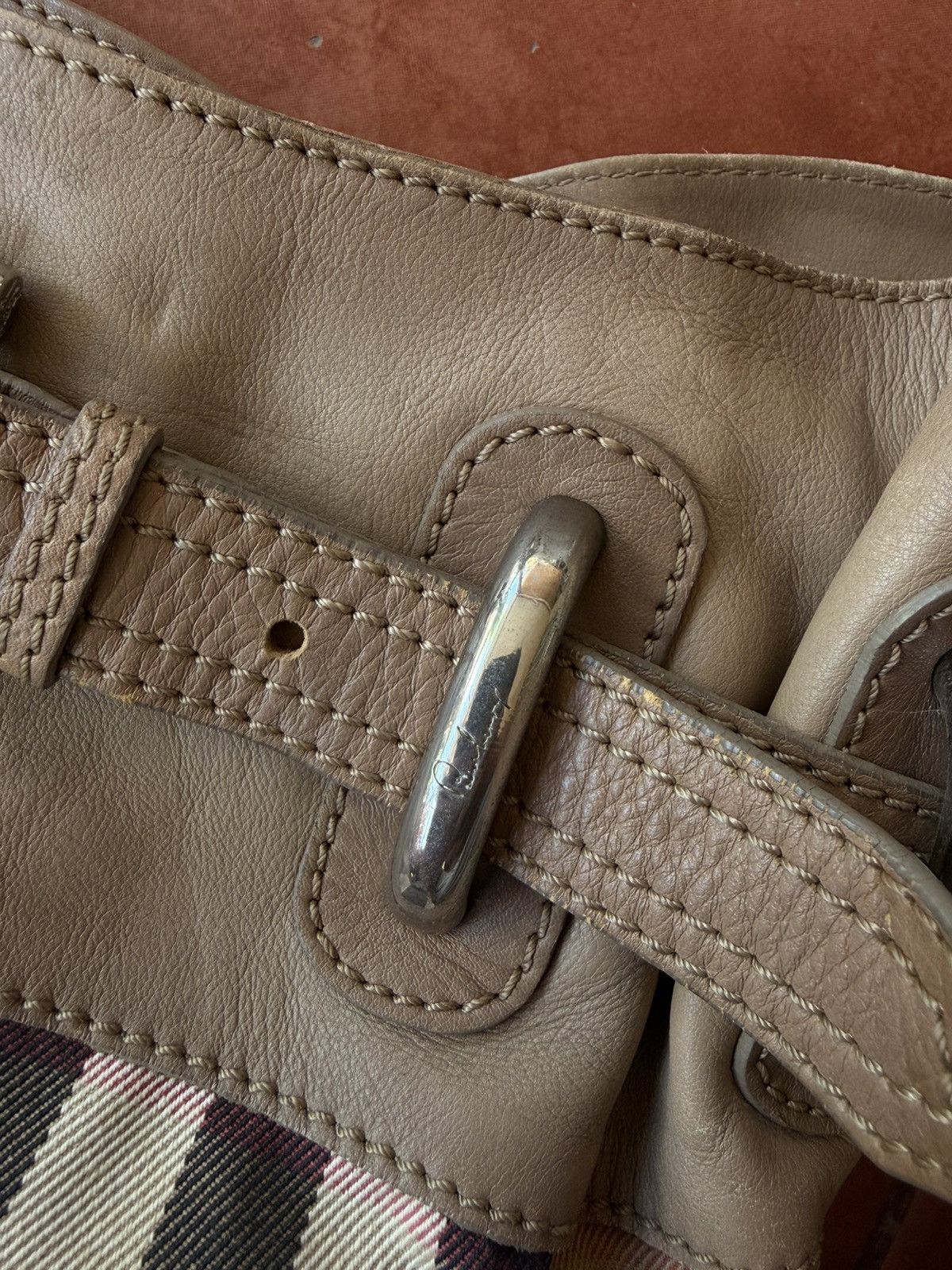 Burberry Burberry Nova beige canvas shoulder bag Size ONE SIZE - 4 Thumbnail
