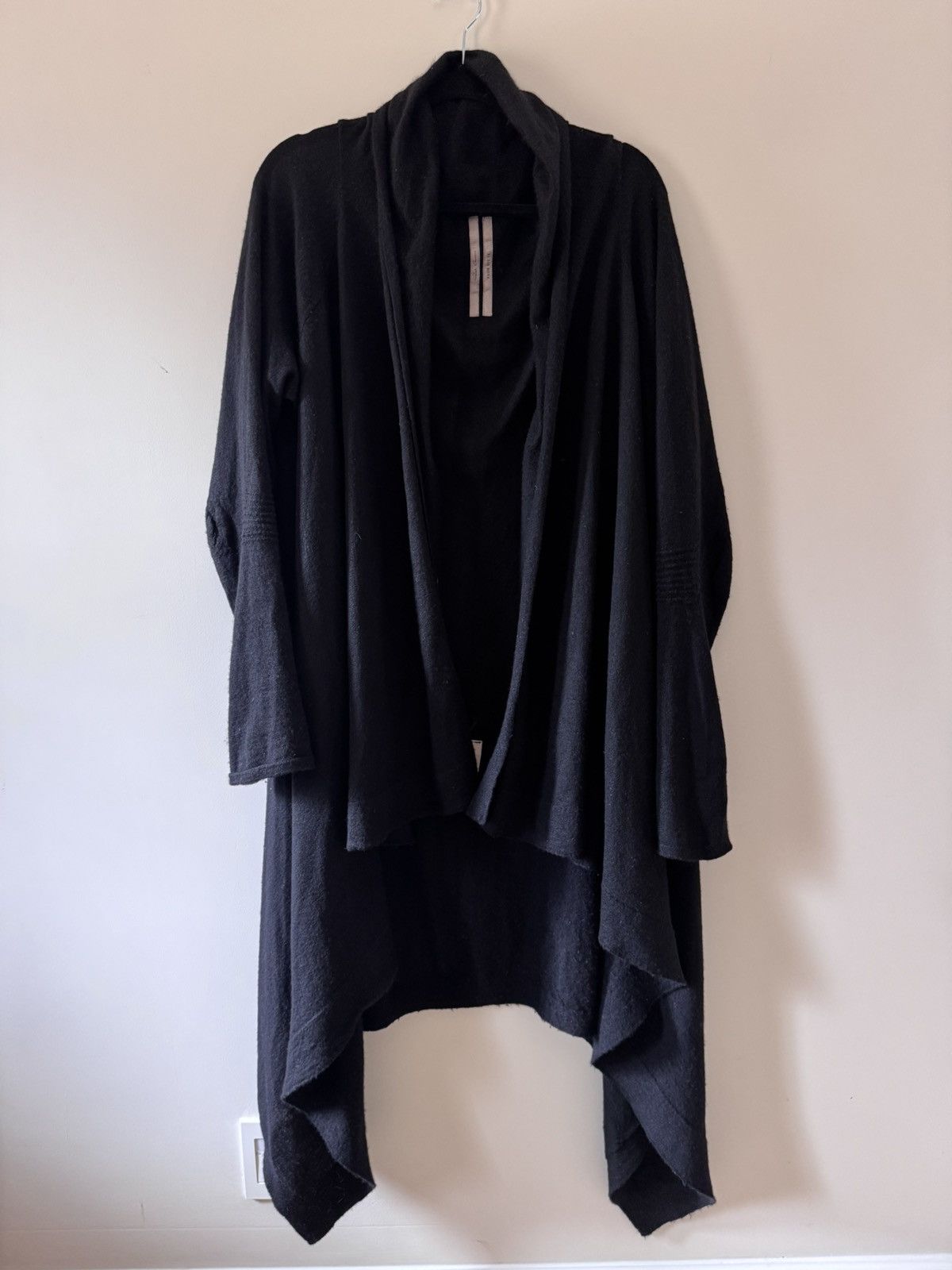 Rick Owens SS15 Faun Cashmere Blend Drape Cardigan Black XL