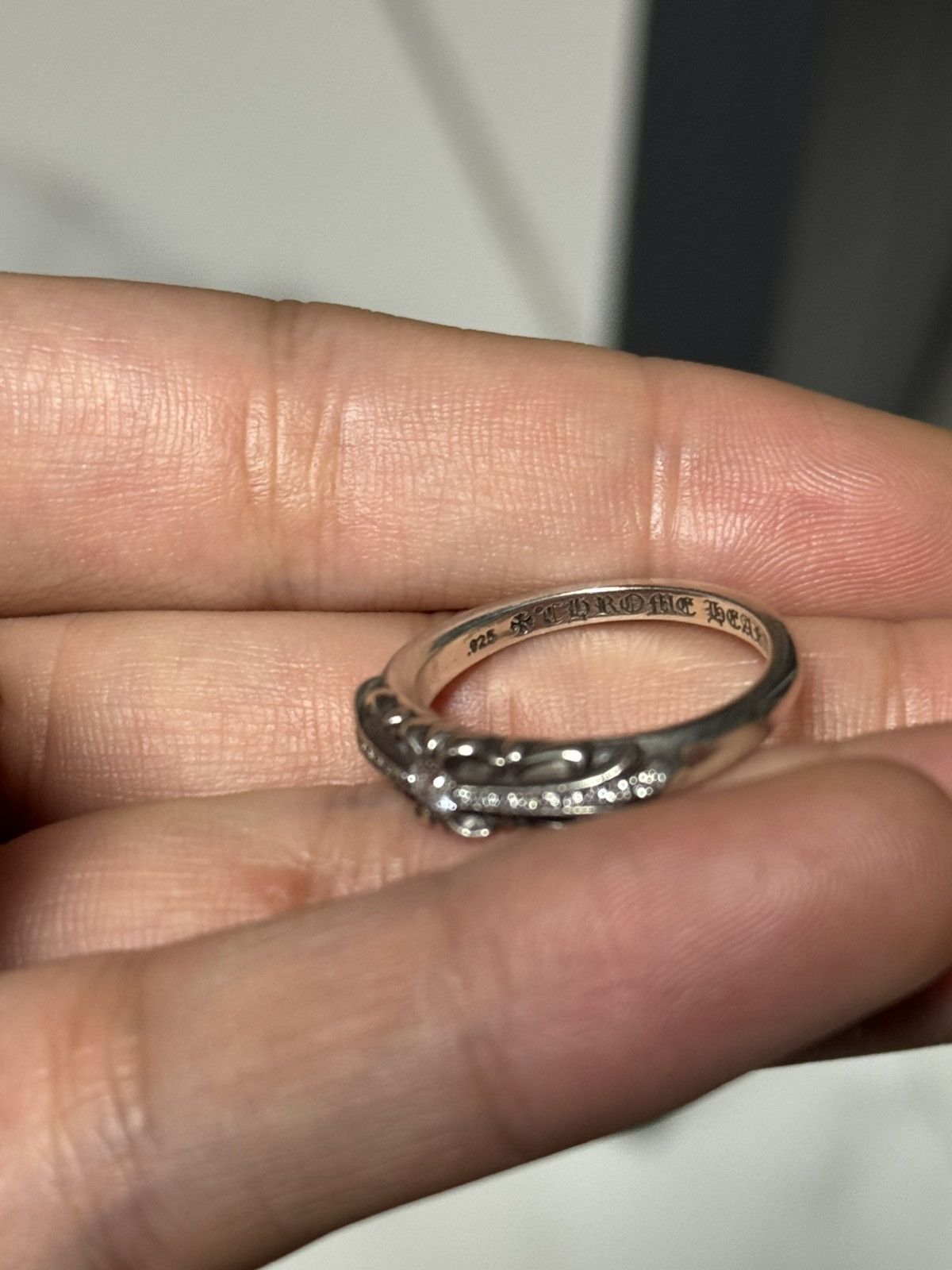 Chrome Hearts Chrome hearts factory set pave mini floral ring Size ONE SIZE - 20 Thumbnail