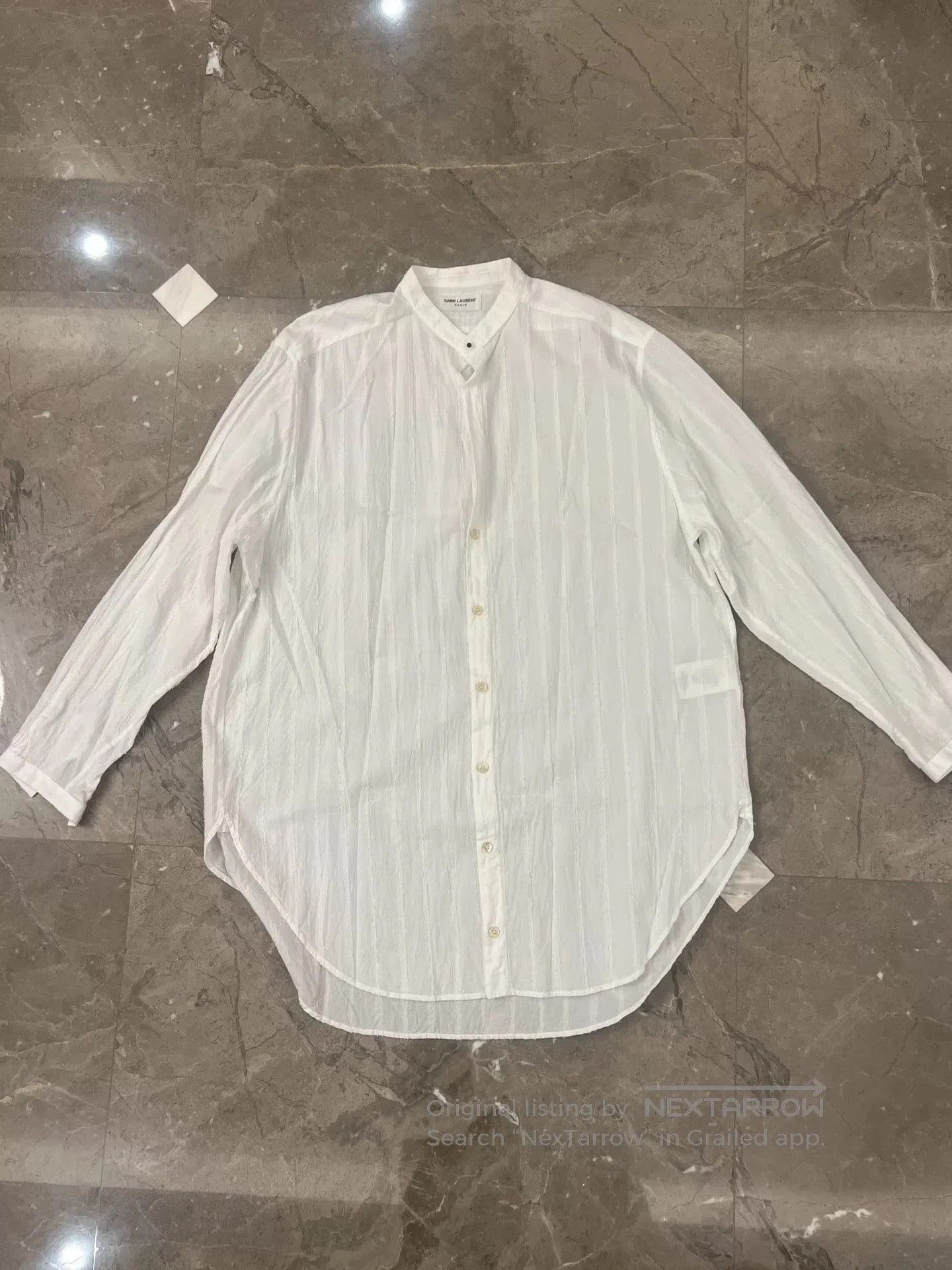 Yves Saint Laurent Saint Laurent White Pullover Shirt. Size US M / EU 48-50 / 2 - 1 Thumbnail