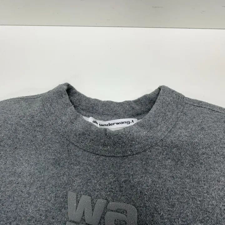 Alexander Wang Alexander Wang Gray Loose Letter Print Sweatshirt - Size XS / US 0-2 / IT 36-38 - 6 Thumbnail