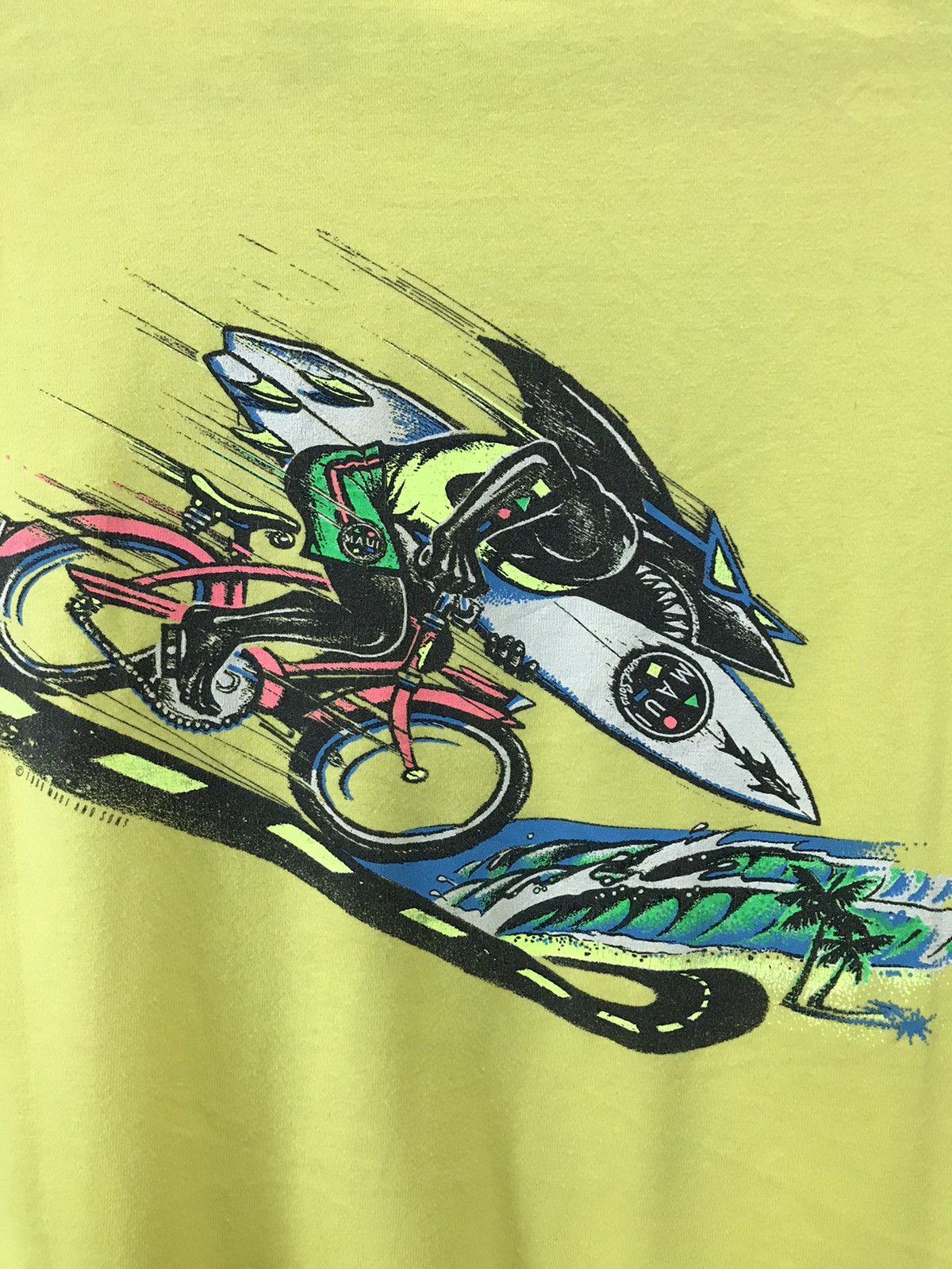 Vintage Maui USA 1988 vintage shark surf single stitch tee Size US XL / EU 56 / 4 - 2 Thumbnail