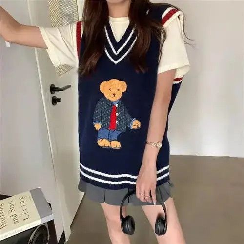 Japanese Brand Winter Women's Vest Japanese Style Size ONE SIZE - 4 Thumbnail