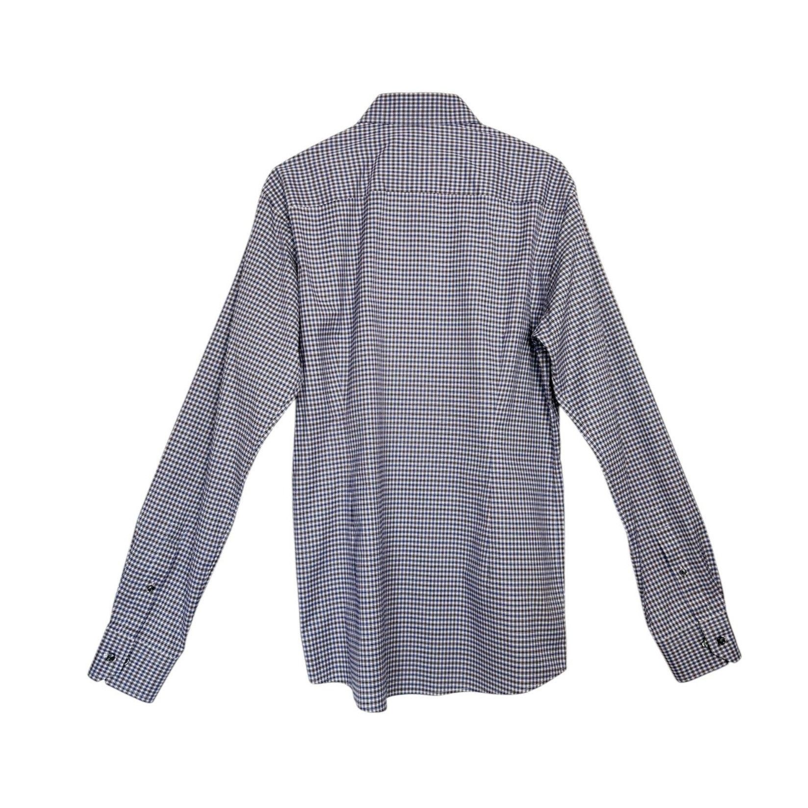 Eton ETON Men's Slim Fit Cotton Multicolor Plaid Button up Shirt Size US L / EU 52-54 / 3 - 2 Thumbnail