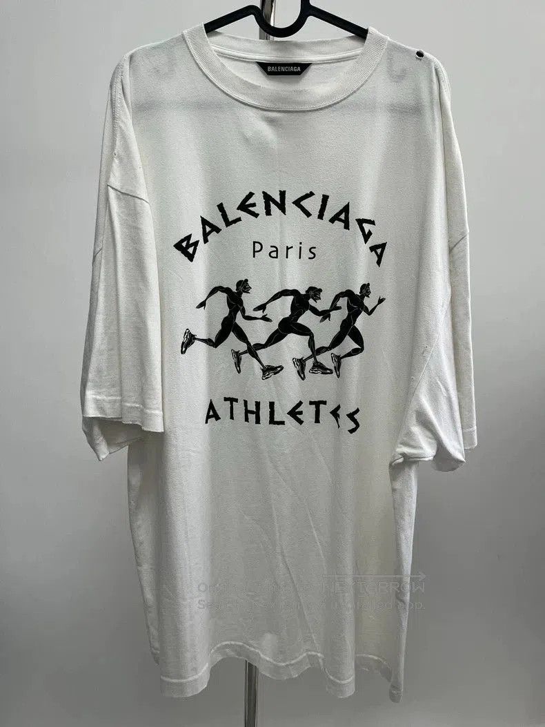 Balenciaga Balenciaga White Marathon Runner Tee. Size US XS / EU 42 / 0 - 1 Thumbnail