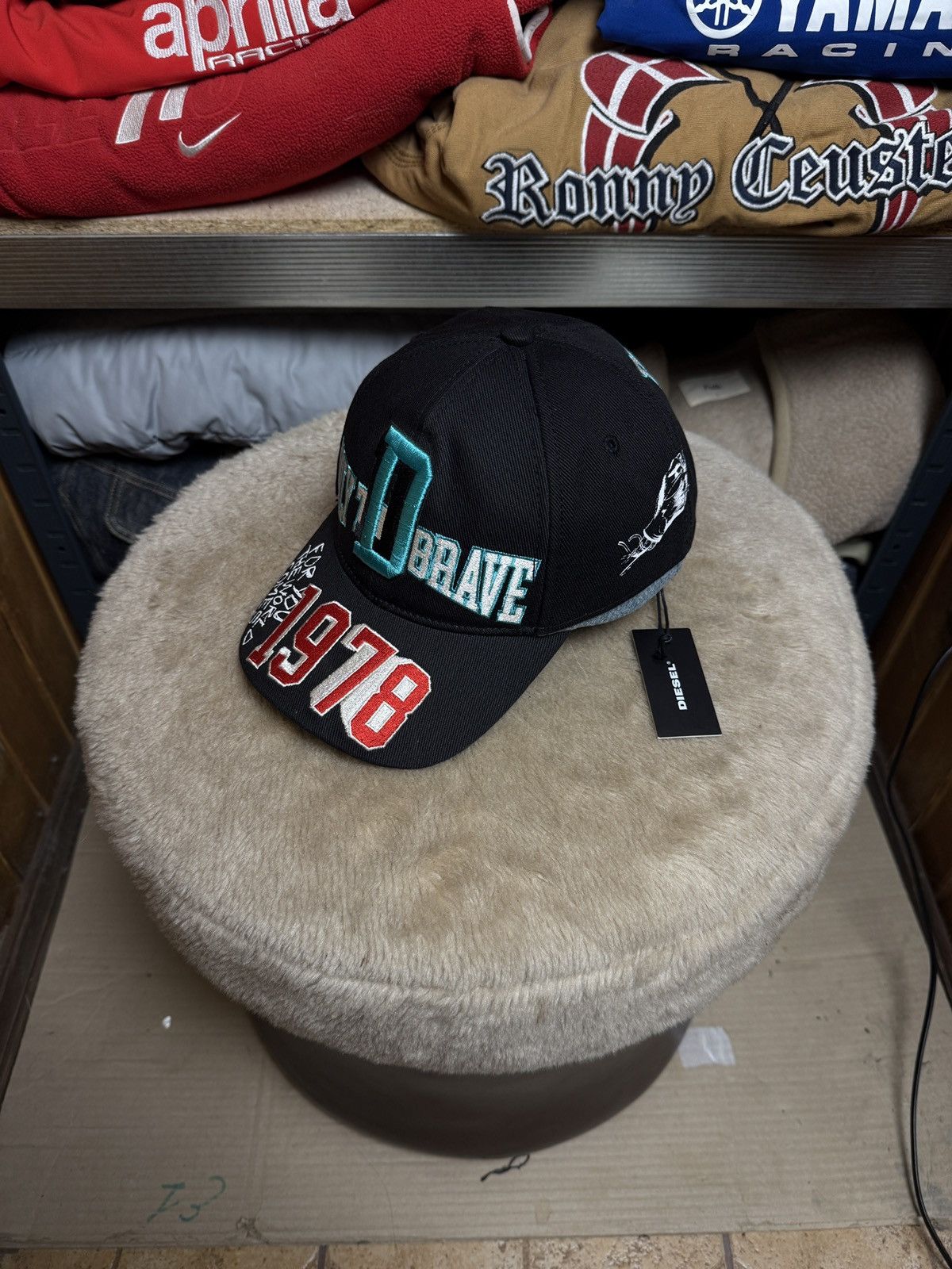 Diesel NWT!!! Diesel Only The Brave Multilogo Double Cap Size ONE SIZE - 1 Thumbnail