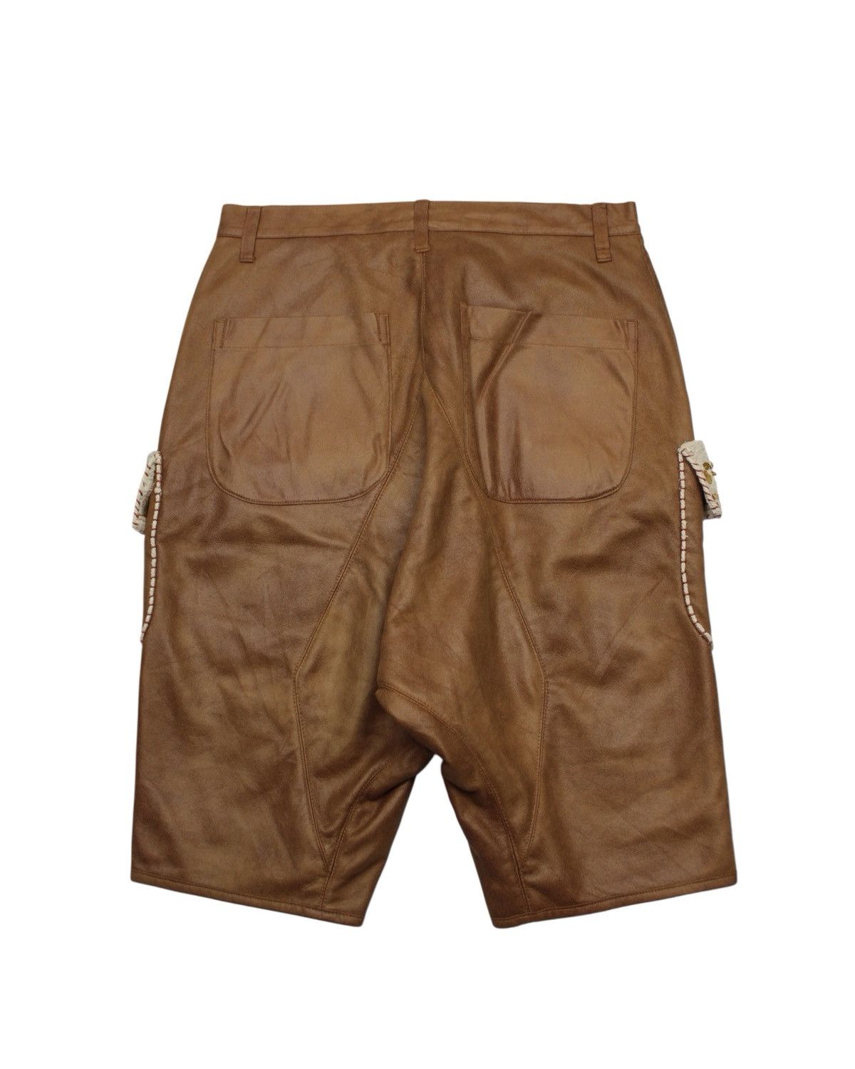 Issey Miyake × Ne-Net AW2011 NÉ-NET FAUX NUBUCK SHORTS WITH FLEECE LINING Size US 30 / EU 46 - 4 Thumbnail