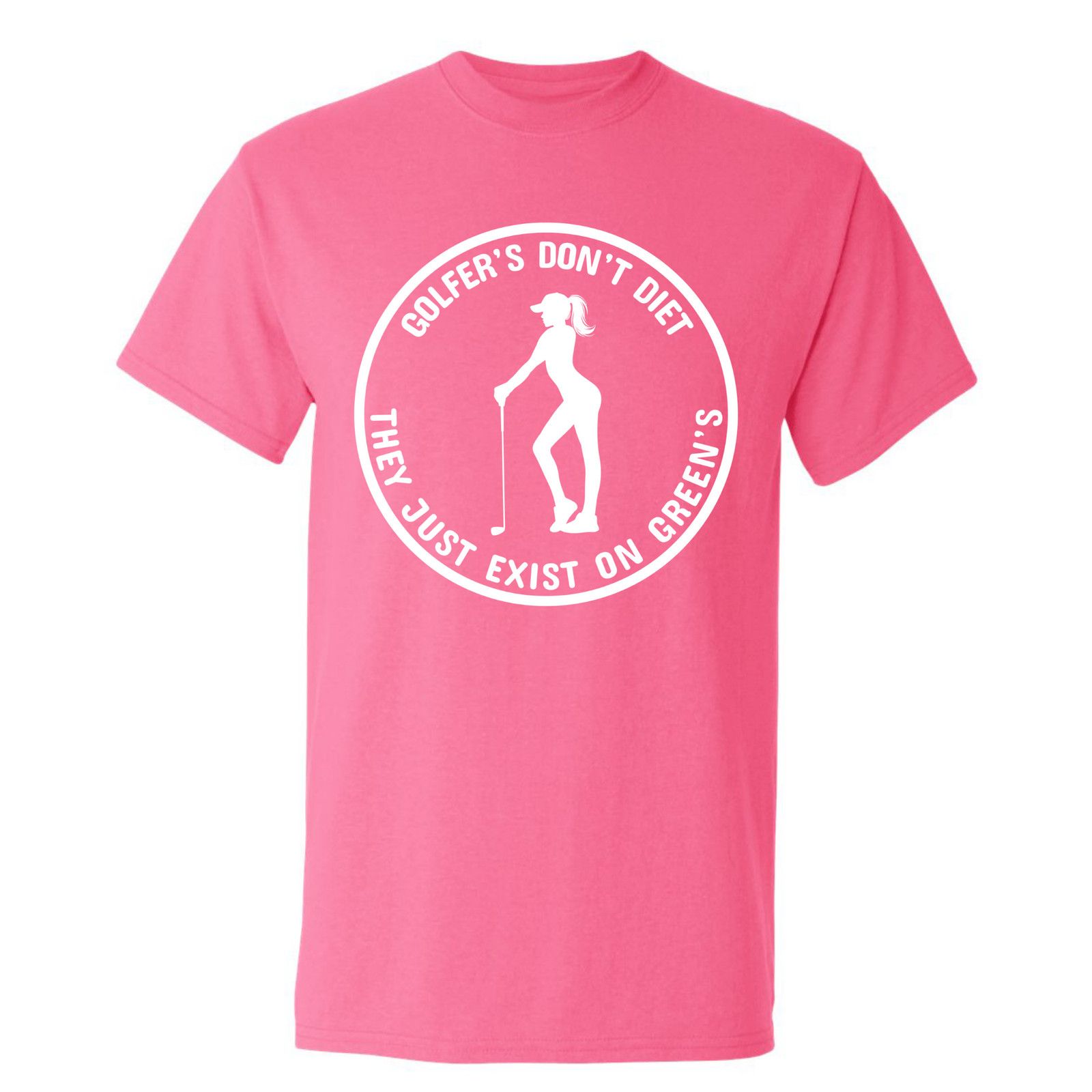 Gildan Golfers Don't Diet On Greens Funny Woman Golfer T-Shirt Size US XL / EU 56 / 4 - 17 Thumbnail