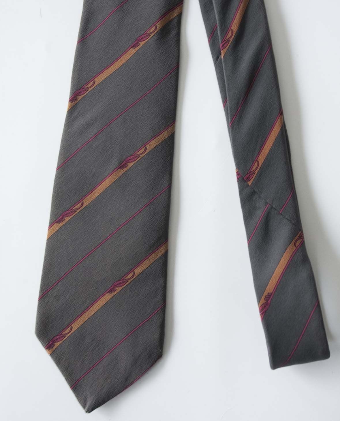 Lanvin × Vintage Lanvin Tie Vintage Silk Dark Gray Size ONE SIZE - 1 Thumbnail