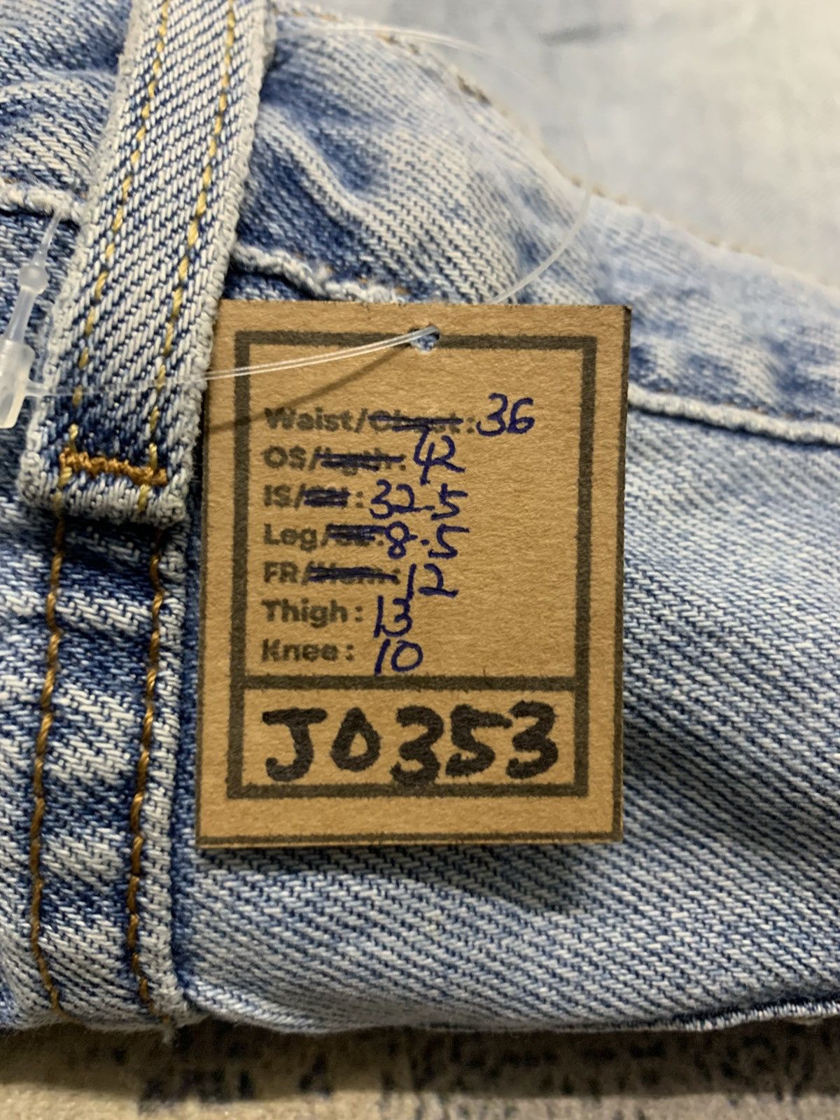 Levi's Vintage 90s Levi's 505 Regular Fit Distressed Denim 36x32.5 Size US 36 / EU 52 - 15 Thumbnail