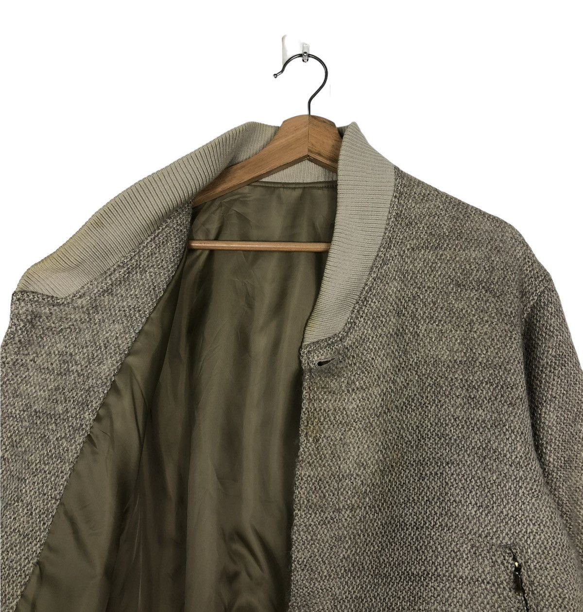 Vintage 🔥VINTAGE WOOL BOMBER JACKET HERRINGBONE WOODHOUSE JAPAN Size US M / EU 48-50 / 2 - 12 Thumbnail