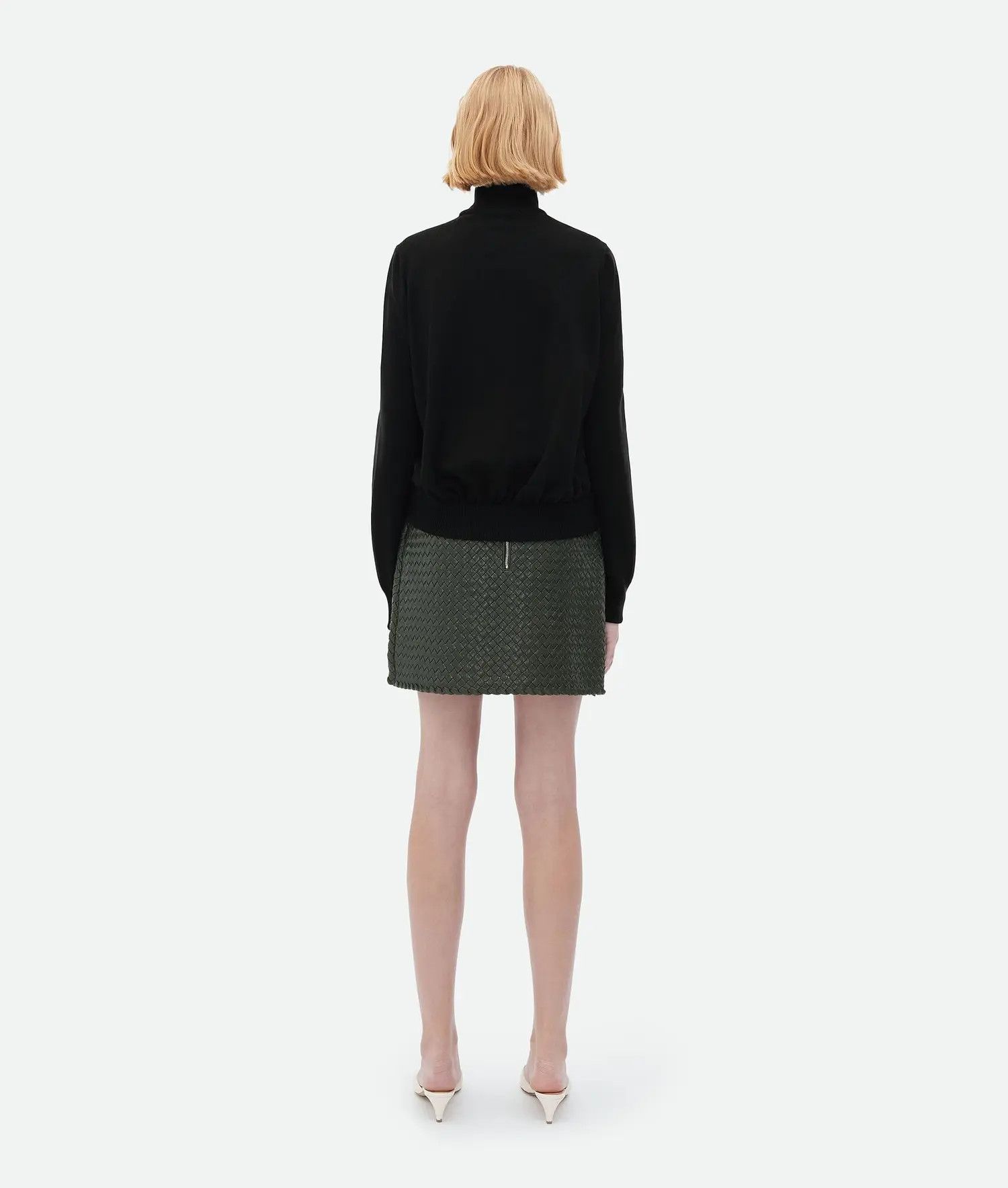 Bottega Veneta o1n1vont0325 Technical Baloon Knit Sweater in Black Size L / US 10 / IT 46 - 3 Thumbnail