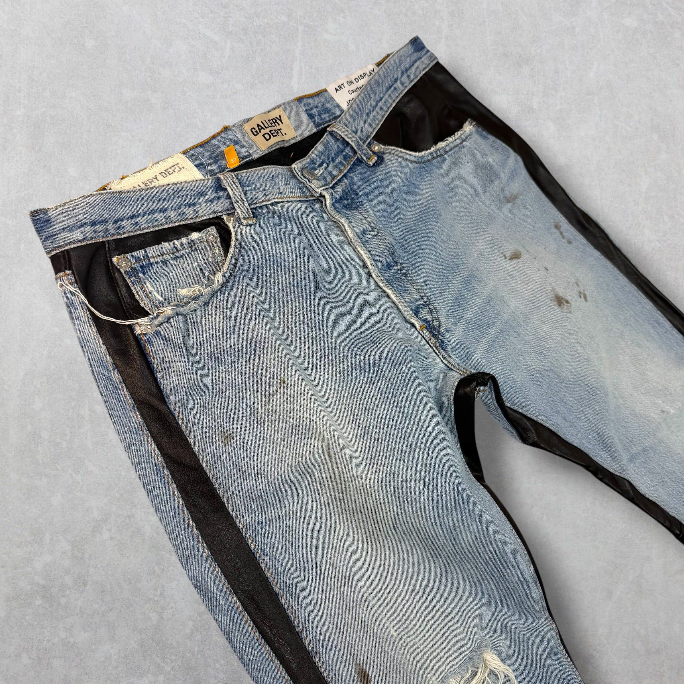 Gallery Dept. Gallery Dept Bronco Leather Flare Jeans 33 Size US 33 - 4 Thumbnail