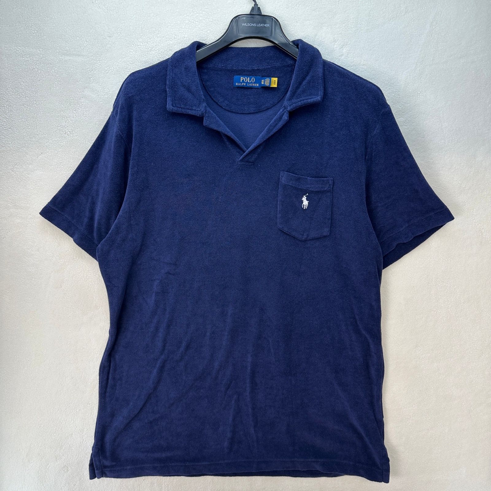 Polo Ralph Lauren POLO RALPH LAUREN Men's XLT Navy Pocket Polo Terry Toweling Size US XL / EU 56 / 4 - 1 Thumbnail