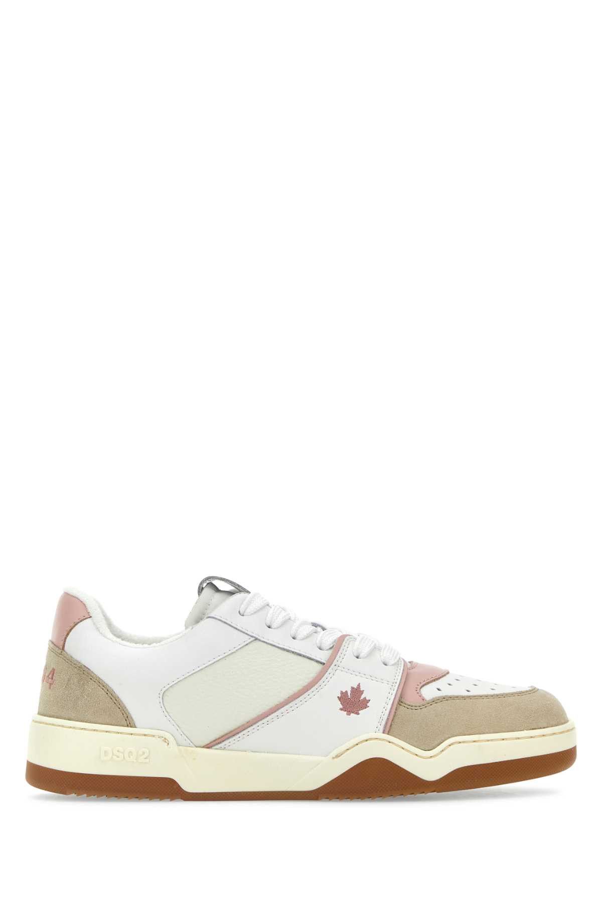 image of Dsquared2 Multicolor Leather Spiker Sneakers, Women's (Size 10)