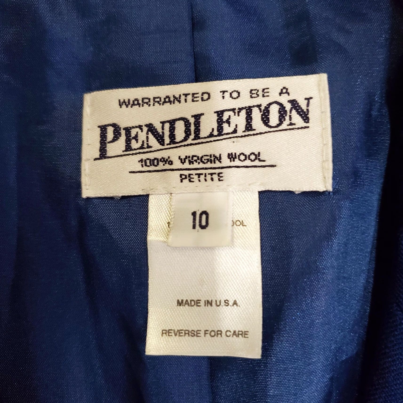 Pendleton VINTAGE Pendleton Blazer Womens 10 Petite Blue Wool Lined Made USA 80s 90s Size L / US 10 / IT 46 - 5 Thumbnail