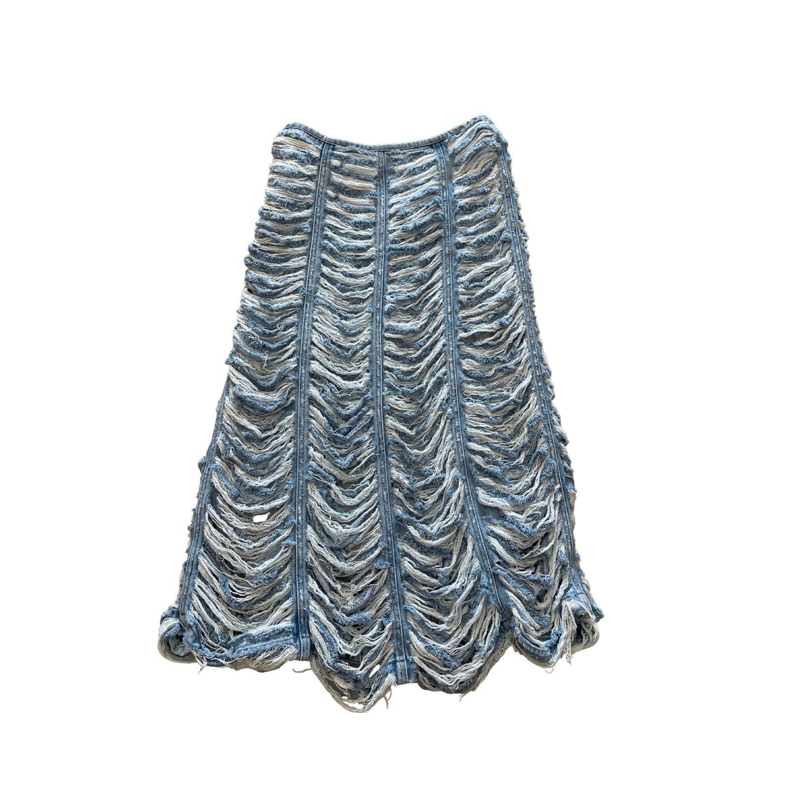 Diesel Diesel De-Ghil-FSC Denim MIdi Skirt, NWT Size: 25 Size 25" / US 0 / IT 36 - 3 Thumbnail