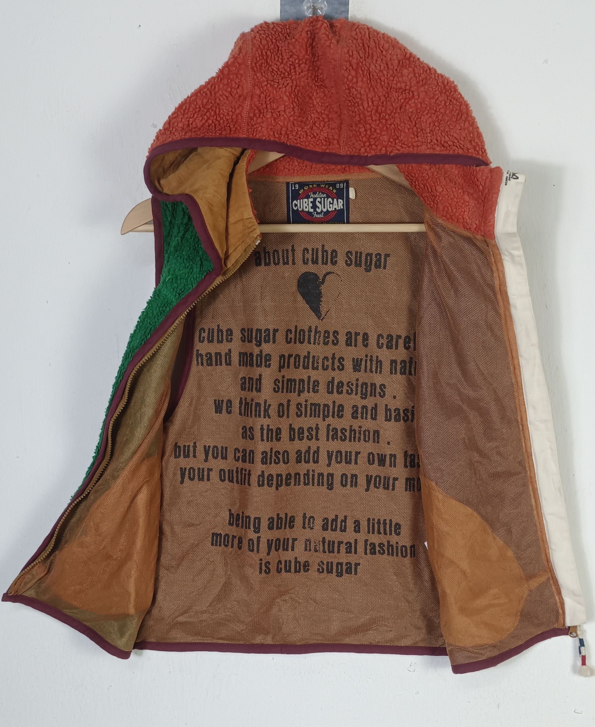 Japanese Brand Cube Sugar Japan Colourblock Sherpa Vest Jacket Size US S / EU 44-46 / 1 - 2 Thumbnail