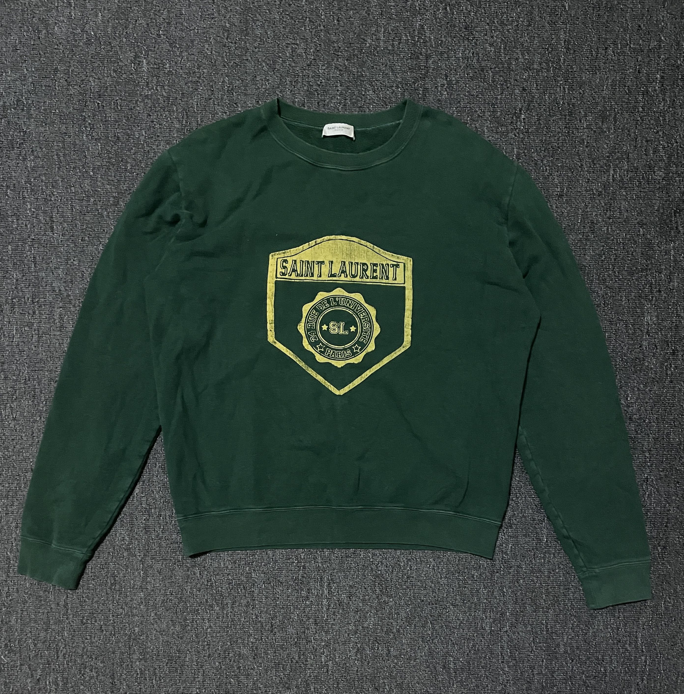 Yves Saint Laurent Green Sweatshirt | Grailed