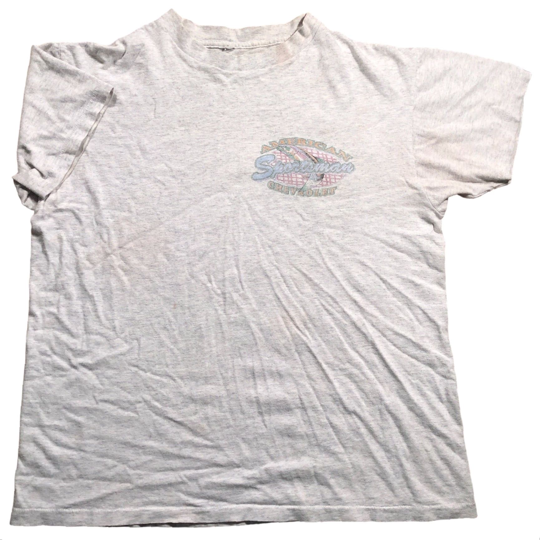 Vintage VINTAGE Chevrolet Bel Air T Shirt Mens L Gray 1990s 90s The American Sportsman Chevy Classic Cars Heathered Gray L Shirt Size US L / EU 52-54 / 3 - 2 Thumbnail