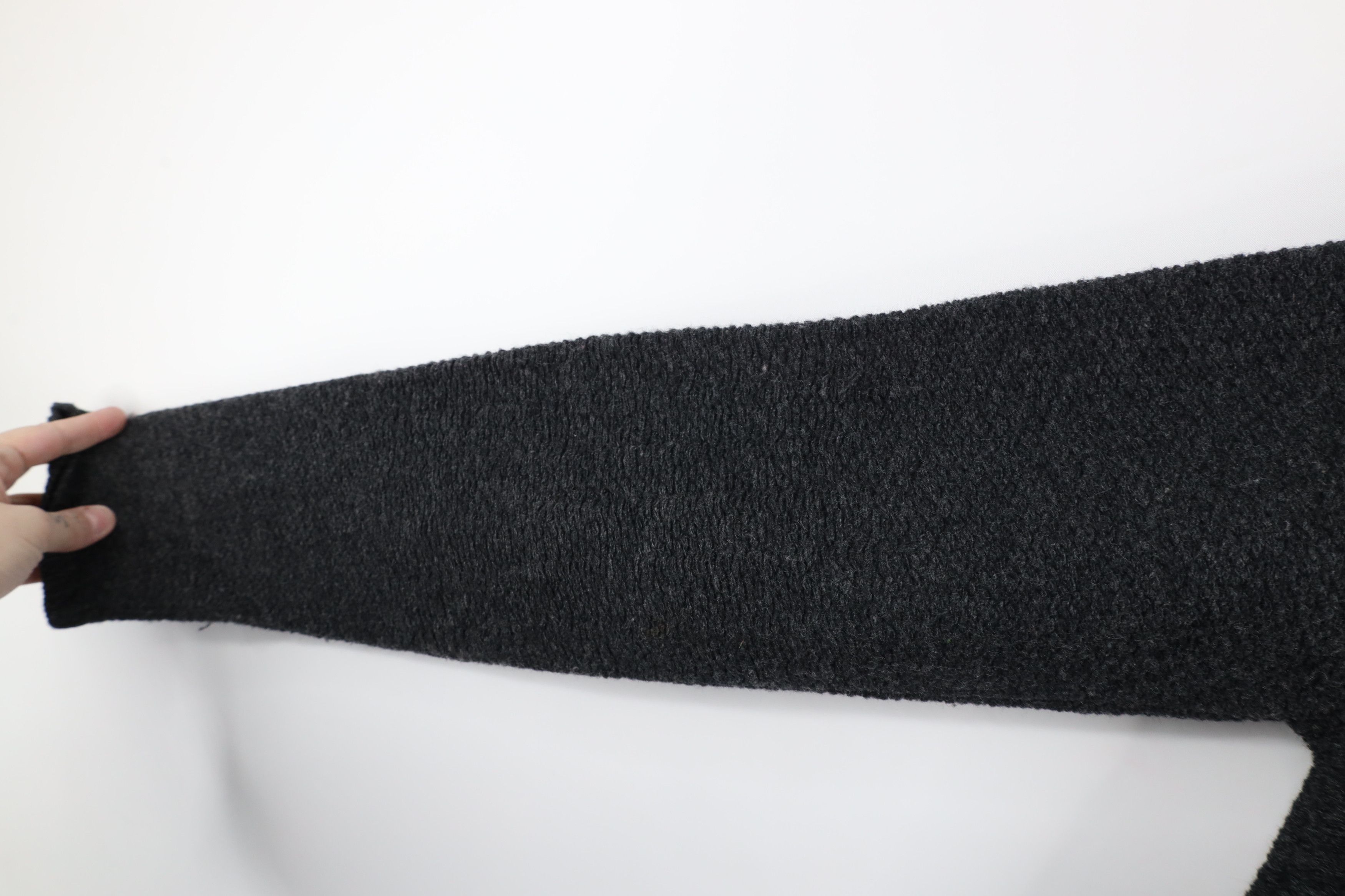 Vintage Vintage 90s Streetwear Ribbed Wool Knit Sweater Gray Size L / US 10 / IT 46 - 8 Thumbnail