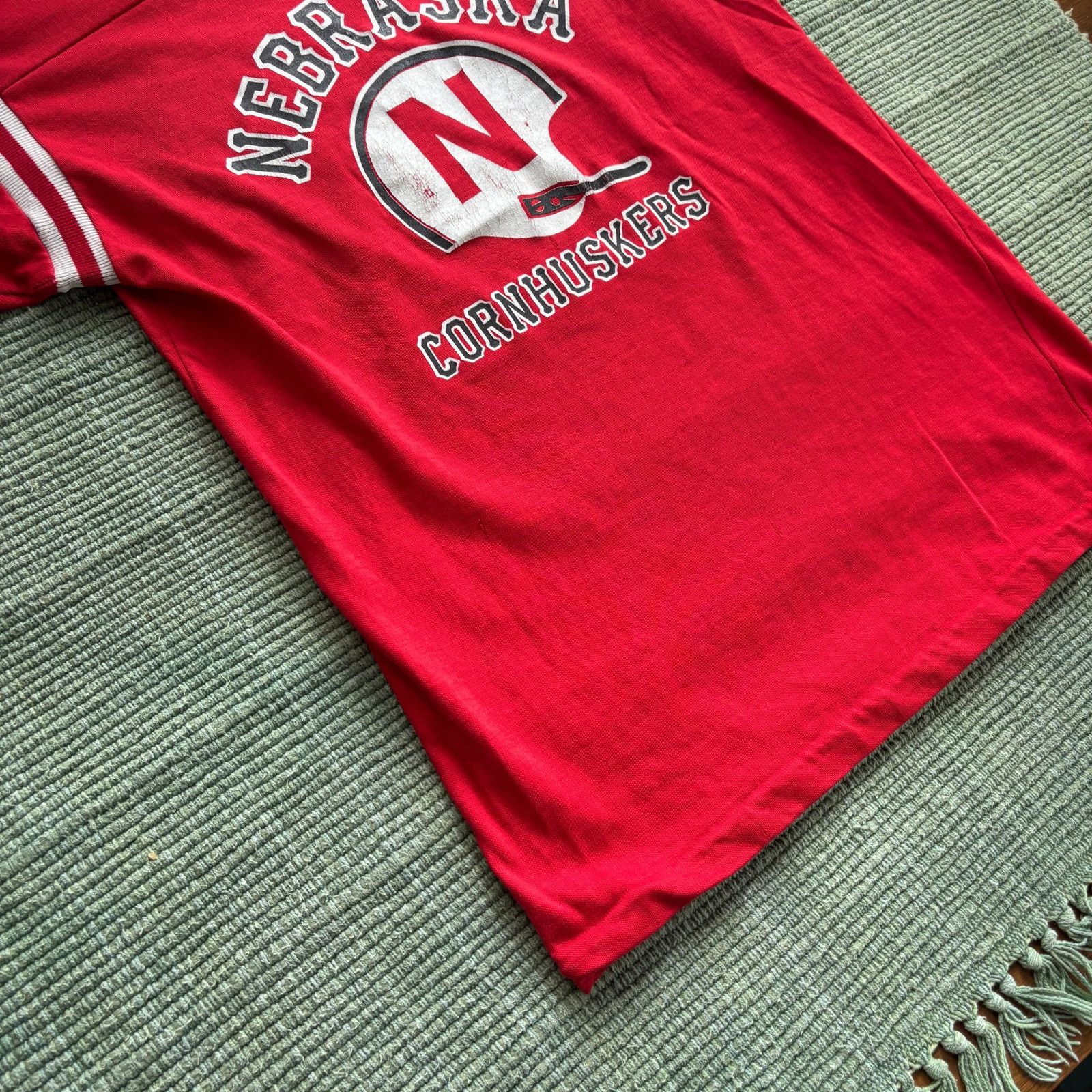 Vintage 70s Vintage Cotton Nebraska Cornhuskers Jersey Sz M/L Size US L / EU 52-54 / 3 - 4 Thumbnail