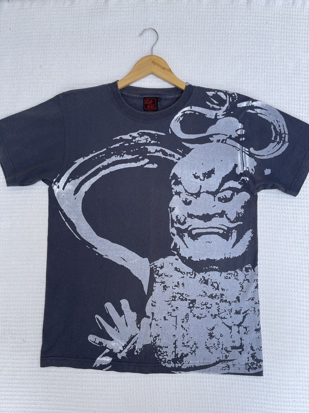 Karakuri Tamashii LastDrop🔥Vtg Japanese Sukajan Raijin & Fujin Graphic T-Shirt Size US L / EU 52-54 / 3 - 9 Thumbnail