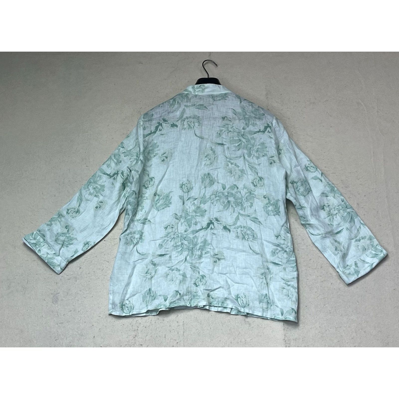 Vintage Rafaella Linen Floral Button Up Tunic Top Shirt Women’s Size 14 Size XL / US 12-14 / IT 48-50 - 2 Thumbnail