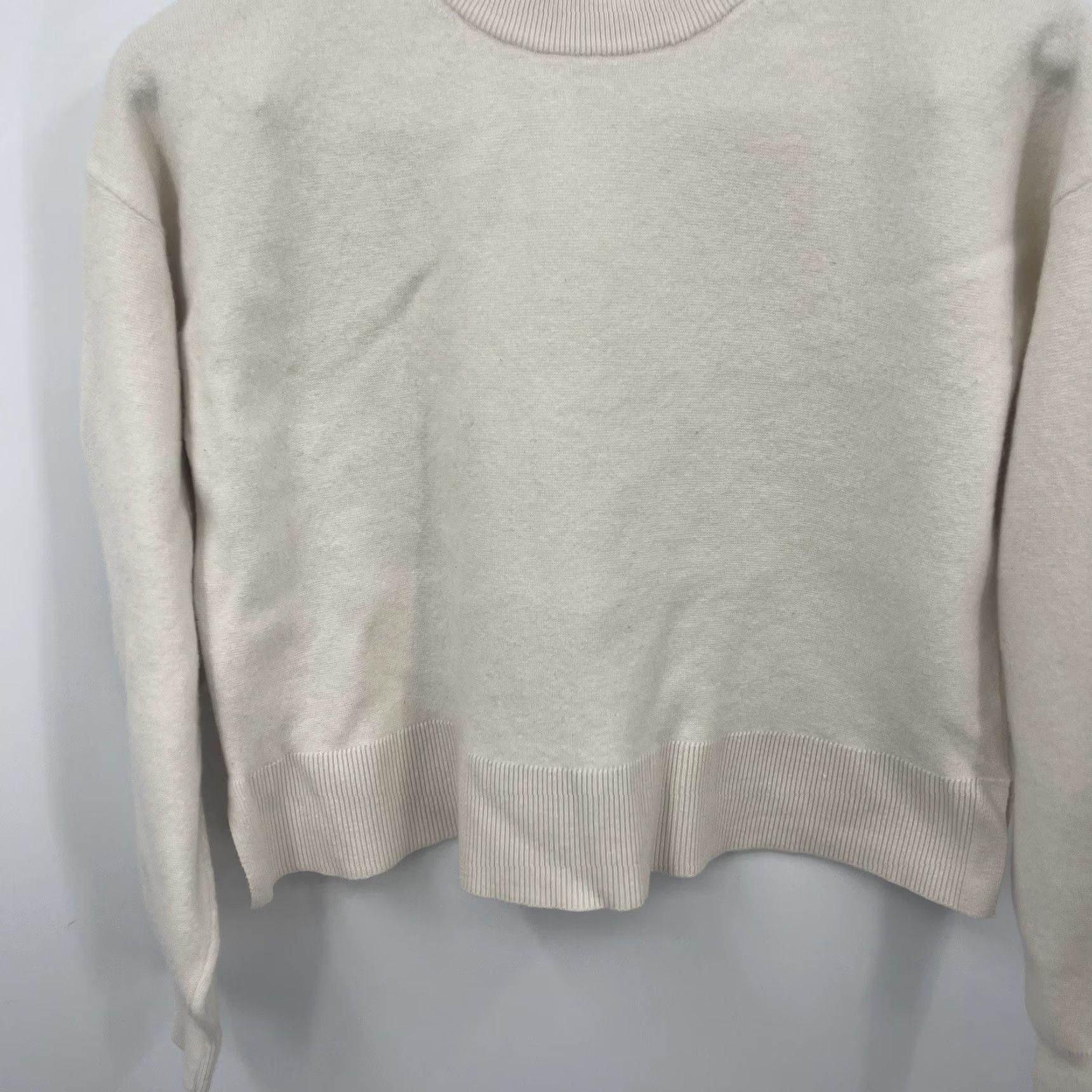 & Other Stories & Other Stories Paris Atelier Sweater Womens M Mock Neck Ivory Regular Knit Sweater 90s Paris Theme Womens Size M / US 6-8 / IT 42-44 - 3 Thumbnail