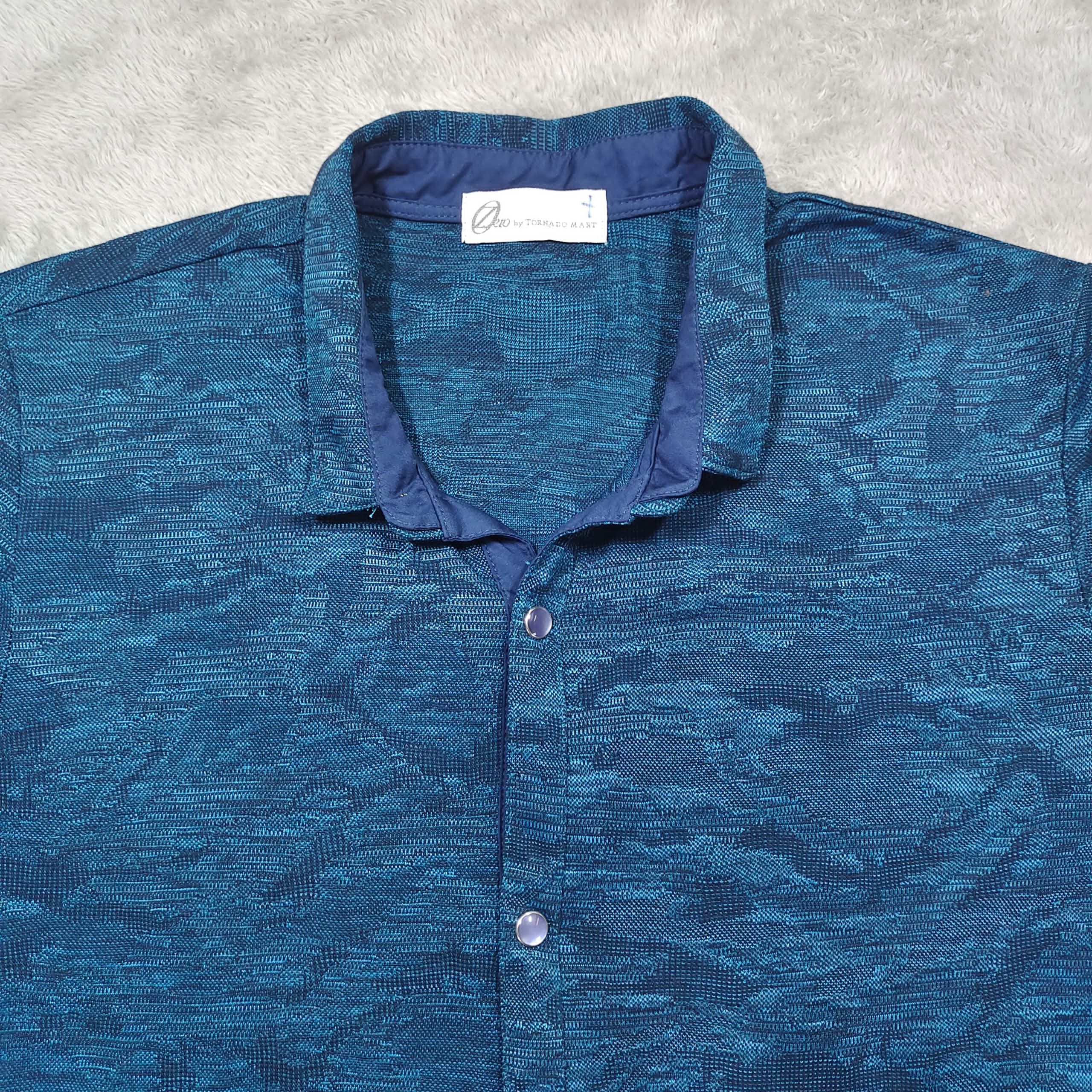 Tornado Mart VINTAGE TORNADO MART BLUE BUTTON UP SHORT SLEEVE SHIRT Size US L / EU 52-54 / 3 - 3 Thumbnail