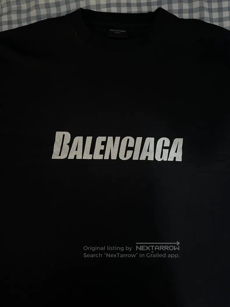 Balenciaga Balenciaga Ripped slogan T-shirt long-sleeve Size US S / EU 44-46 / 1 - 1 Thumbnail
