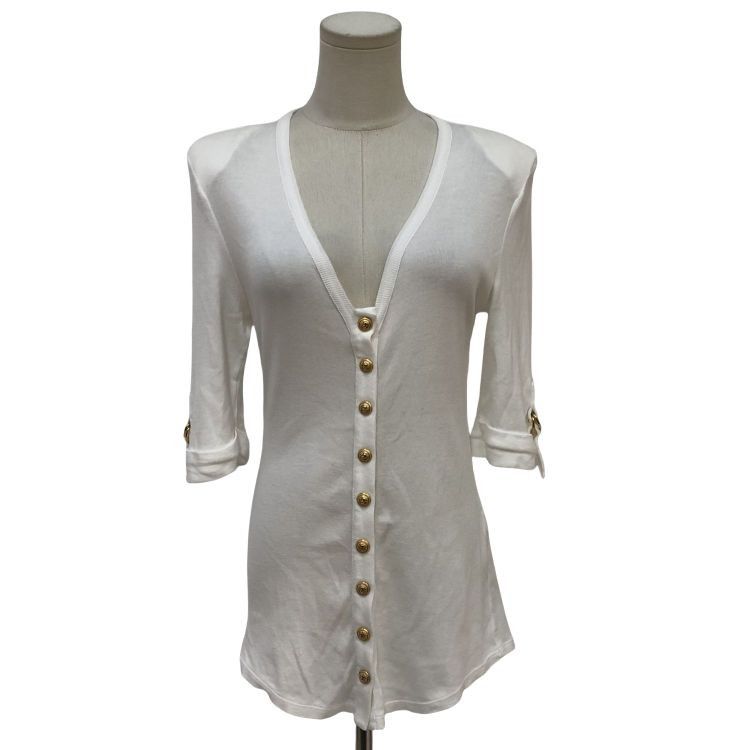 Balmain Balmain Gold Button Knit Cardigan Size 36 Size XS / US 0-2 / IT 36-38 - 1 Thumbnail