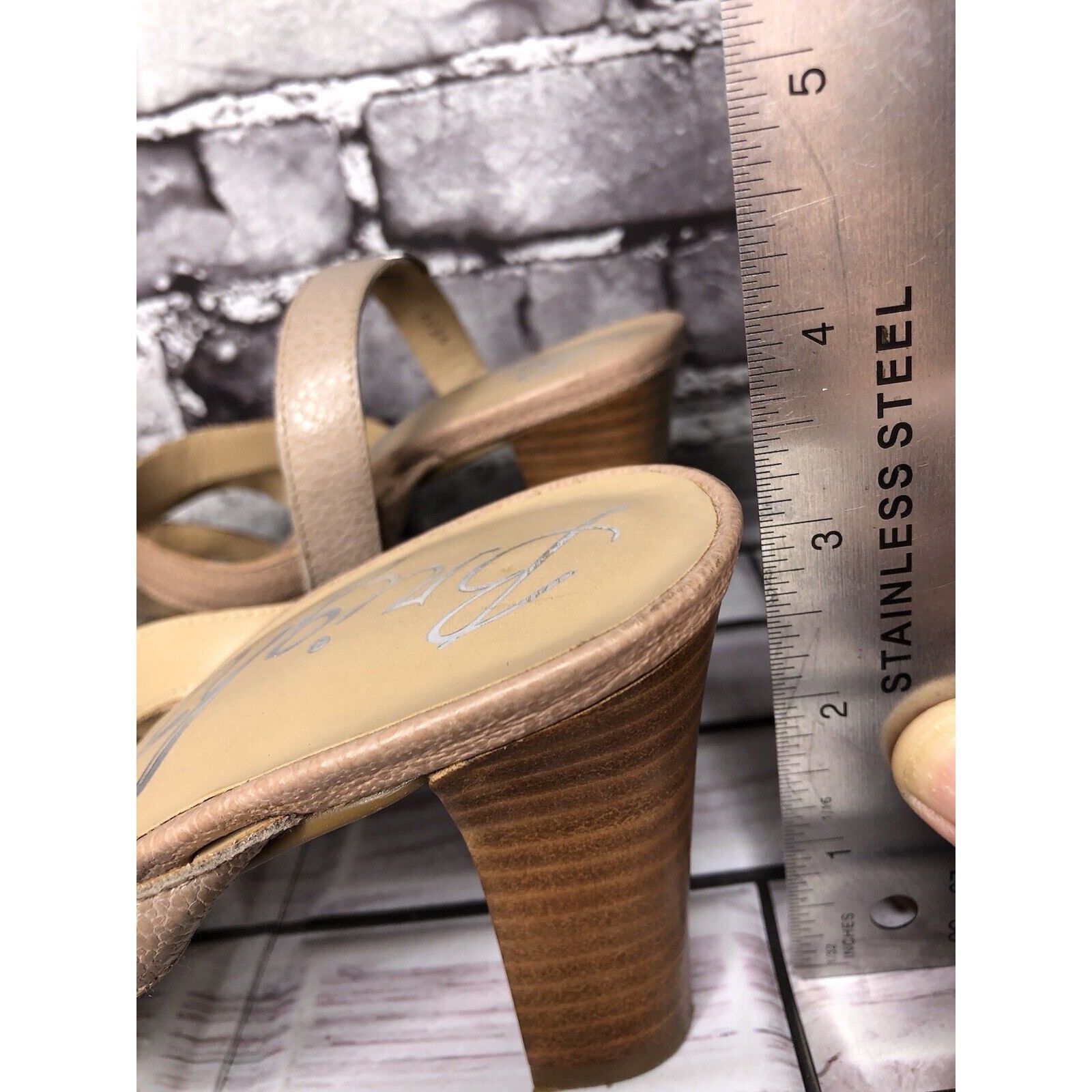 Brighton Brighton Rebel Nude Pink White Leather Strap Heels Sandals W Size US 9 / IT 39 - 11 Thumbnail