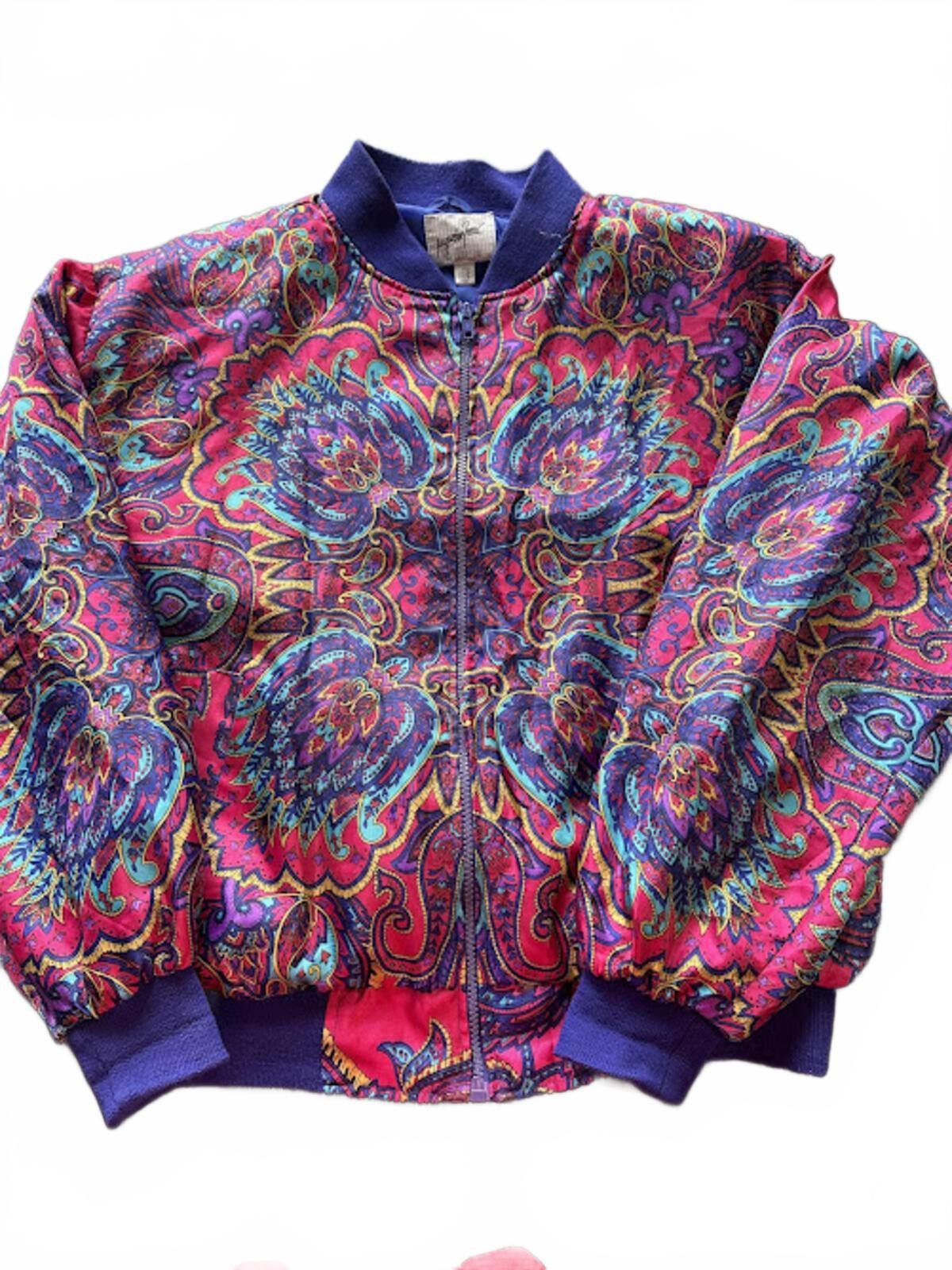 Other Vintage Paisley Bomber Jacket Polyester L Size L / US 10 / IT 46 - 1 Thumbnail